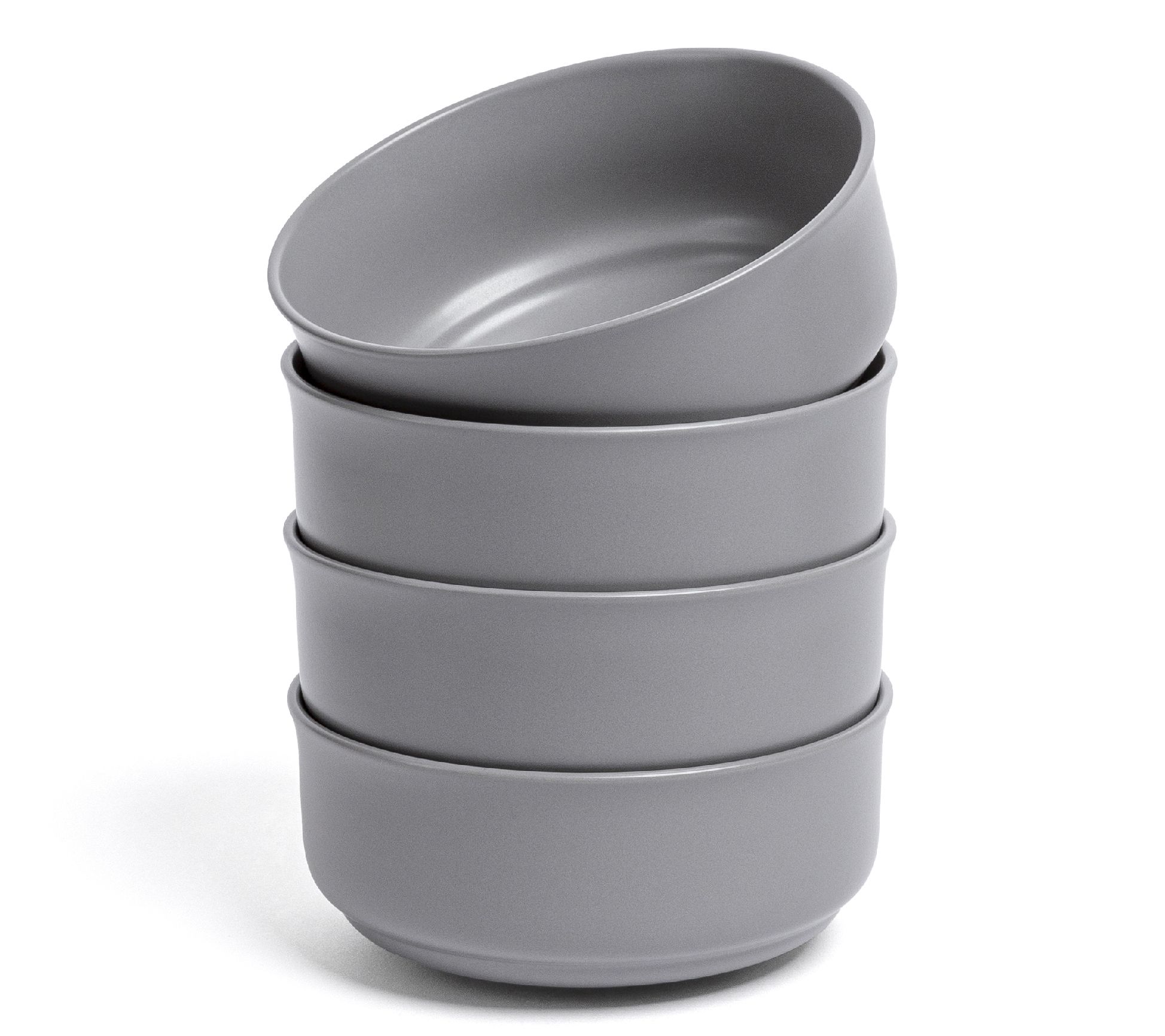 over&back Rimmed 26oz Semi-Matte Stoneware Cereal Bowls