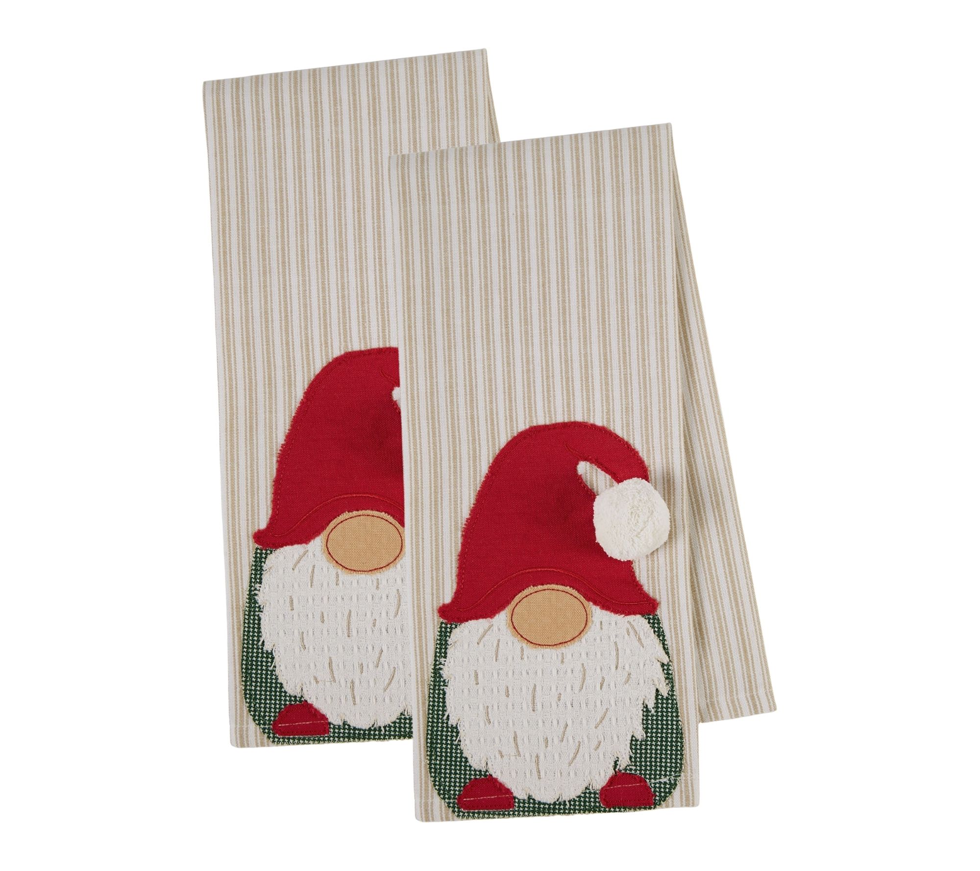 Design Imports Set/2 Gnome Embellished KitchenTowels