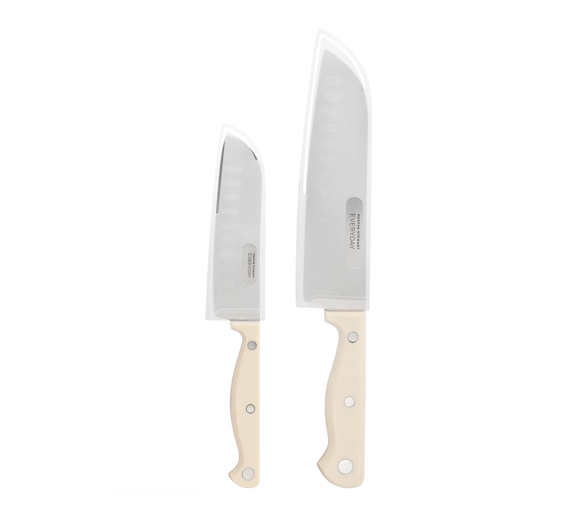  Martha Stewart Keswick 2pc Santoku Knife and Sheath in Linen
