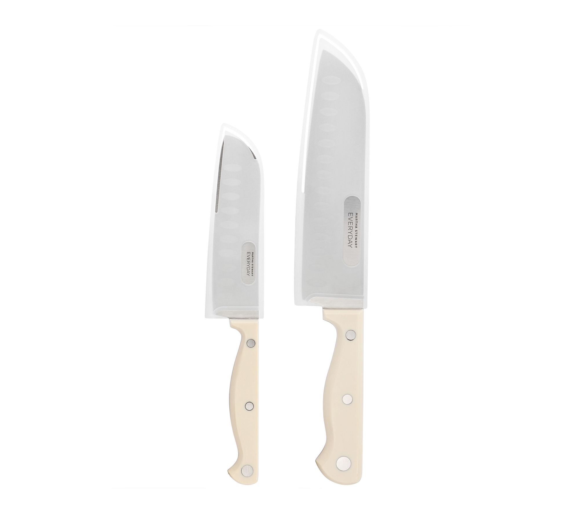 Martha Stewart Keswick 2pc Santoku Knife and Sheath in Linen