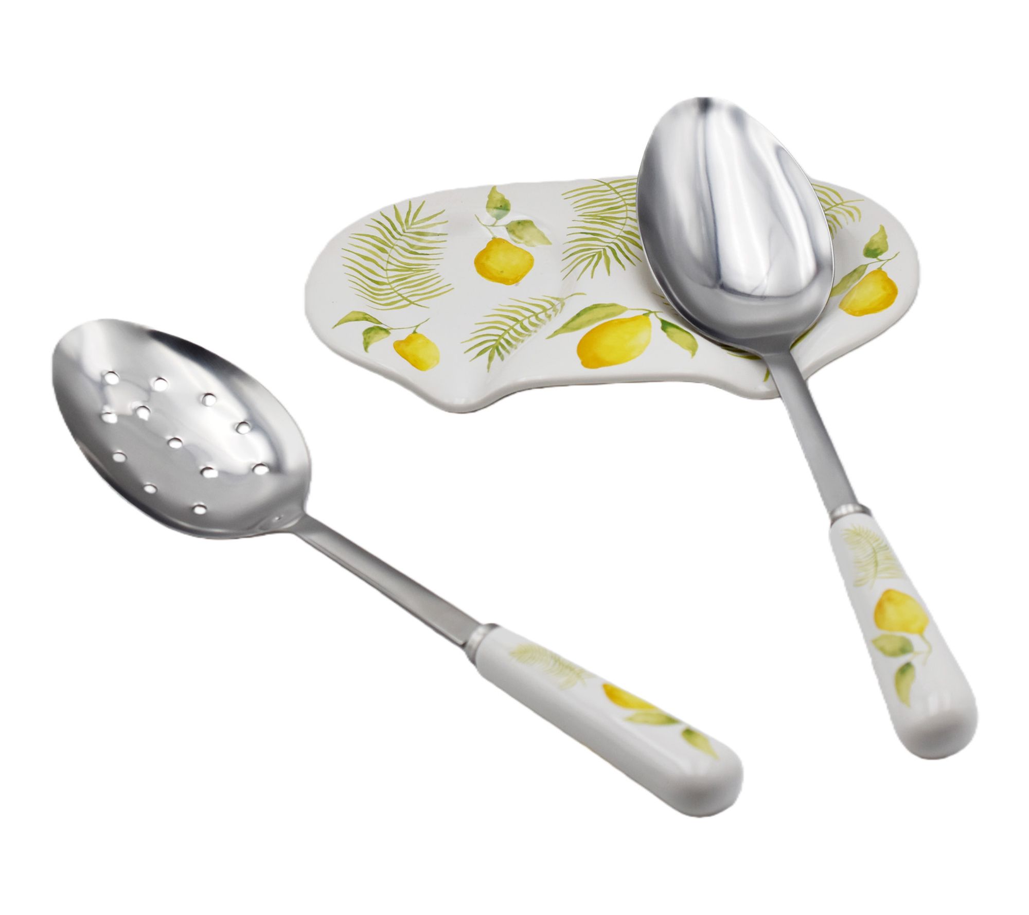 "As Is" Temp-tations Double Spoon Rest with Two Serving Spoons