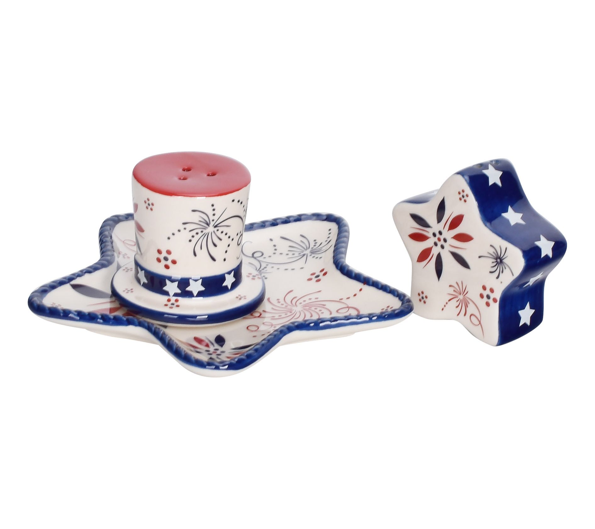 Temp-tations Patriotic 3-Pc Salt & Pepper Shaker Set