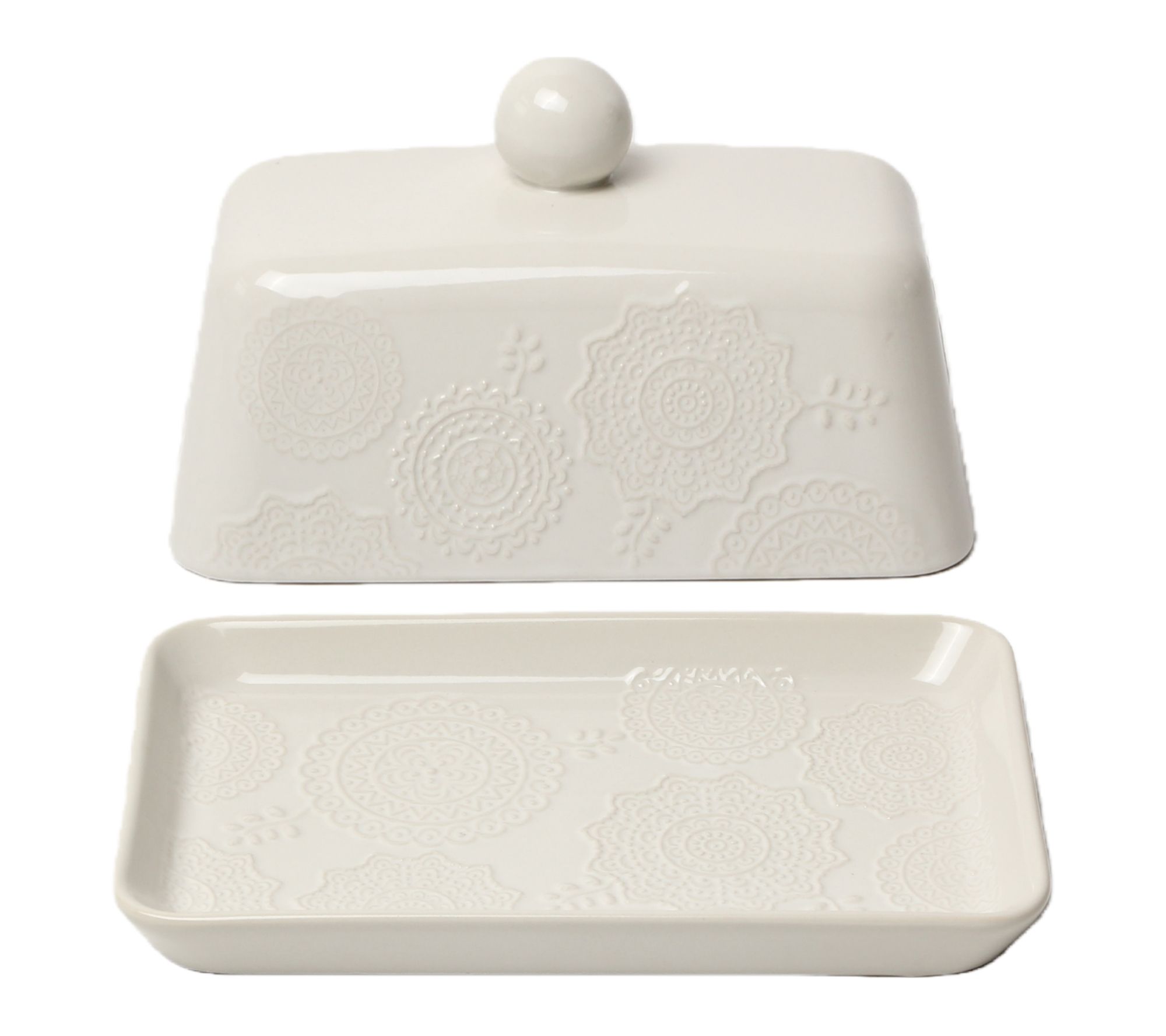 "As Is" Temp-tations Seasonal Lidded Butter Dish with Finial