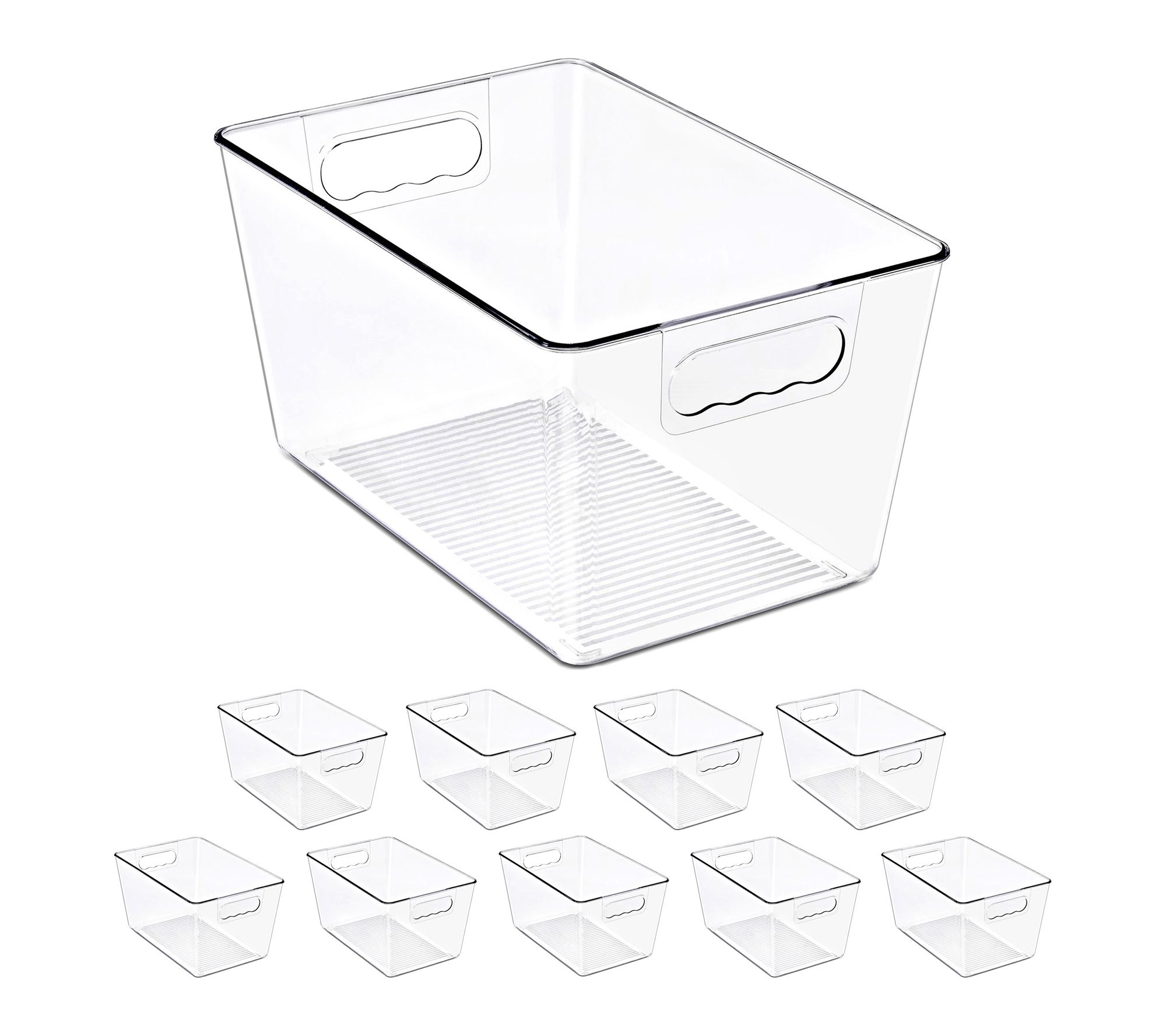 Sorbus Set of 10 Clear Storage Containers