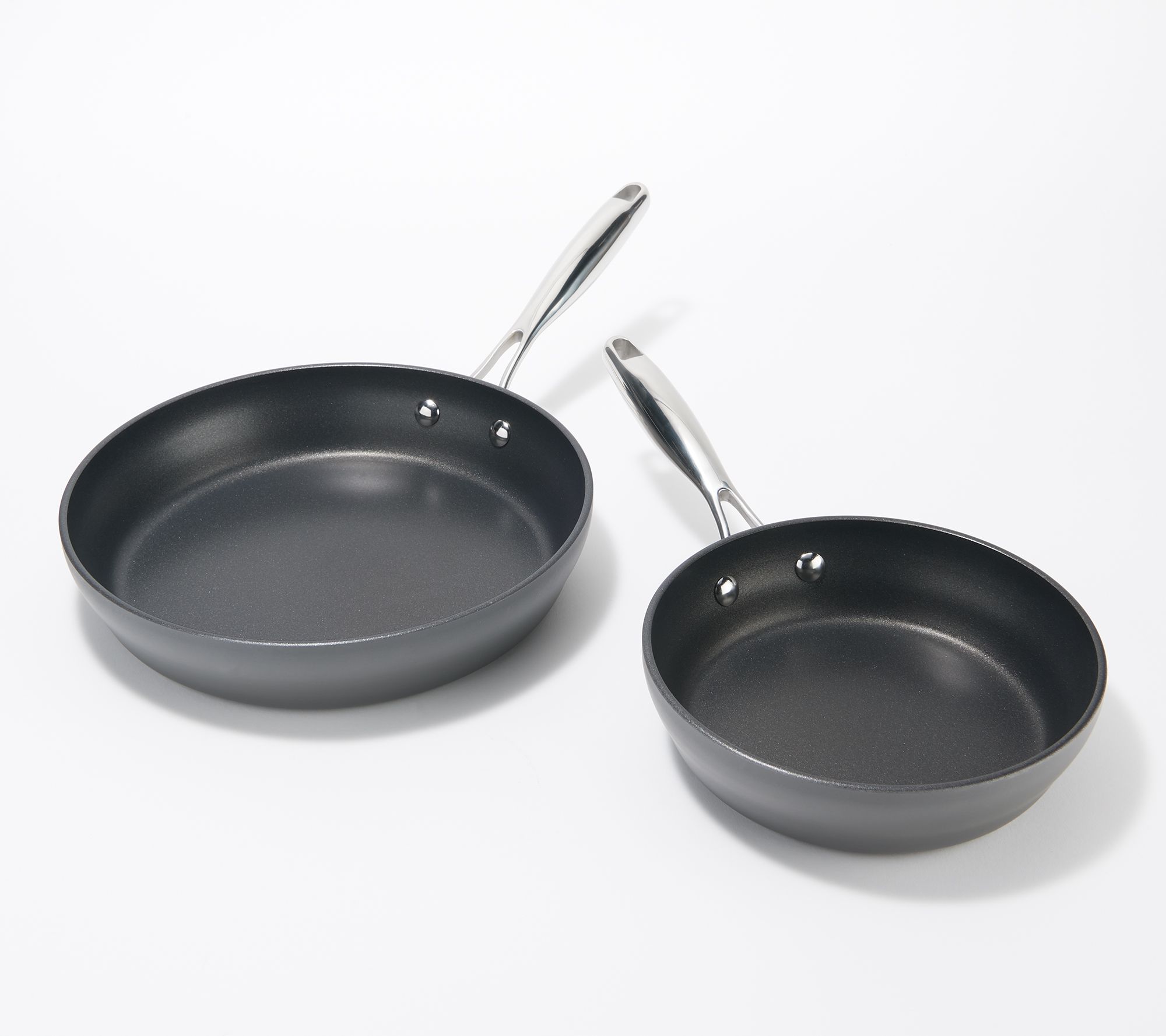 CooksEssentials Stainless Steel Nonstick 8 & 10 Everyday Pans 