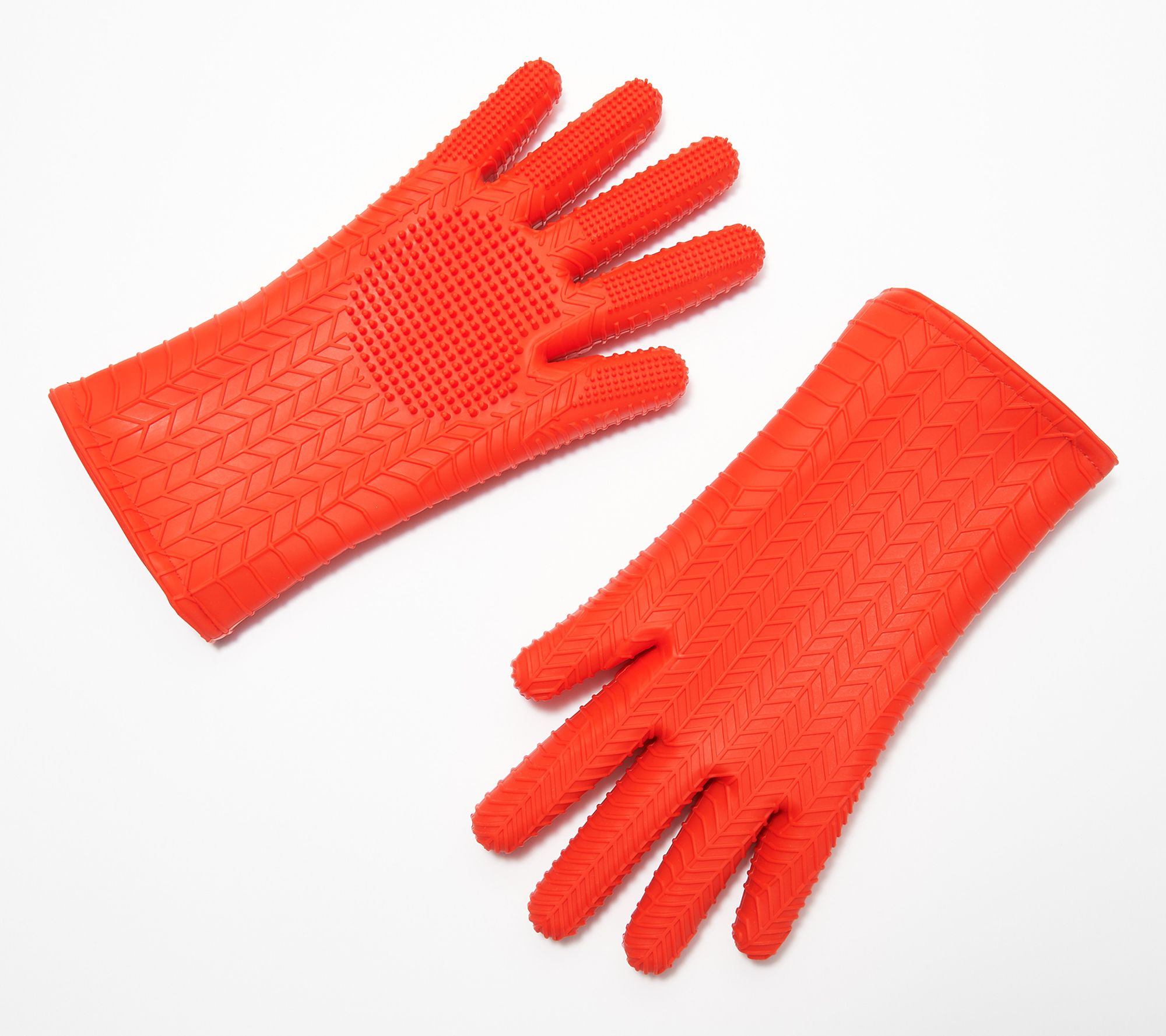 As IsHomespan Super Duty 2-in-1 Large Silicone Kitchen Gloves 