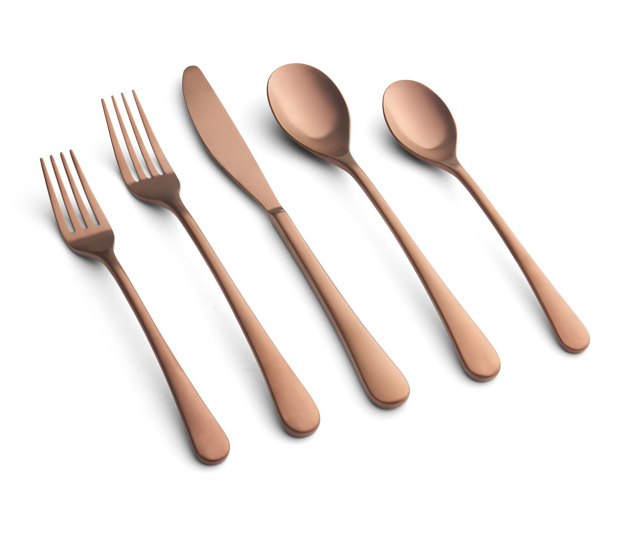 Cambridge Silversmiths Xyla Copper Satin 20-Piee Flatware Set