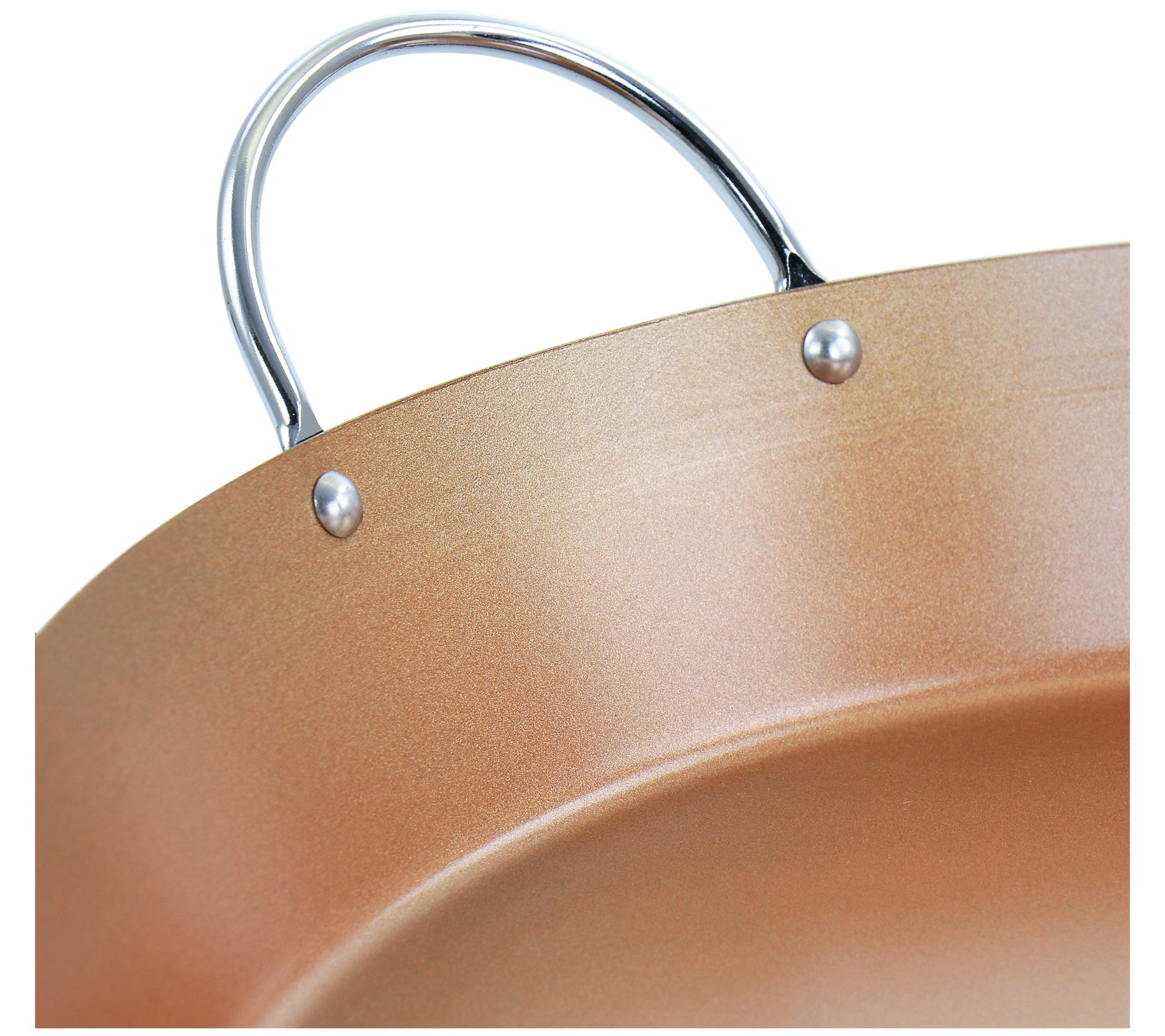 Oster Stonefire Carbon Steel Nonstick 16 Inch Paella Pan in Copper