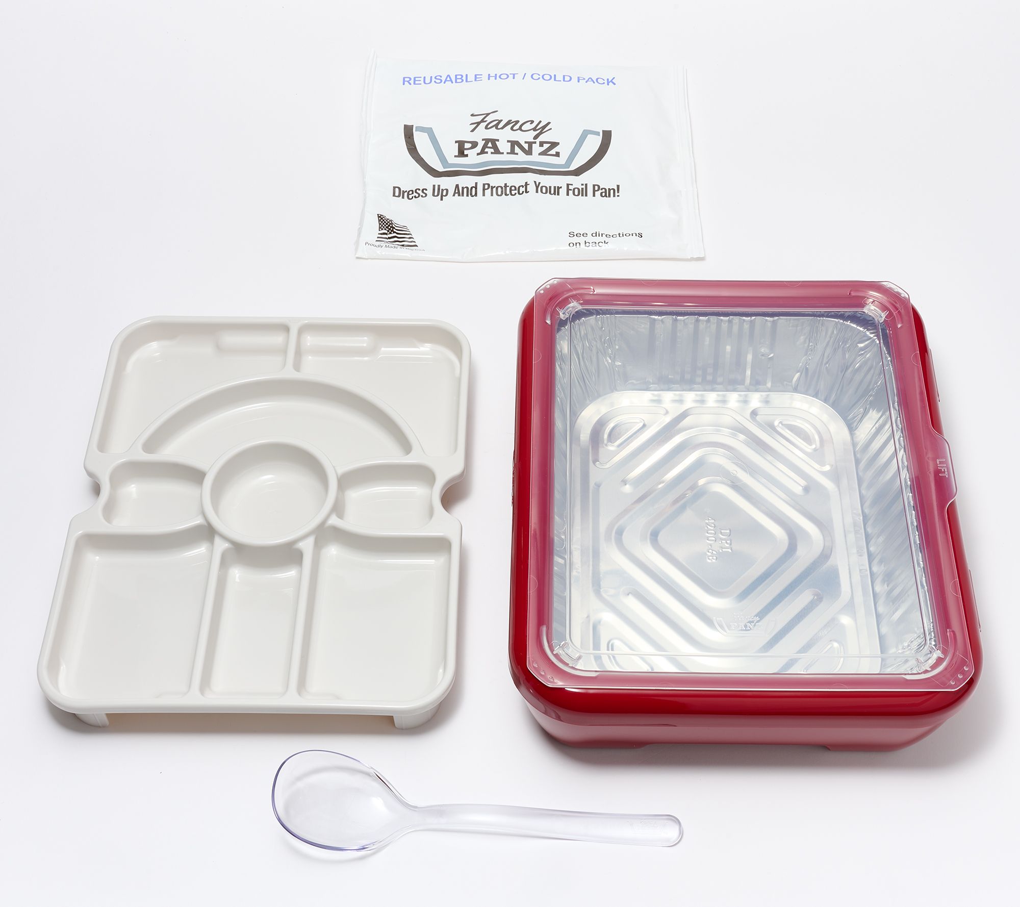 Fancy Panz Premium Tray w/ Foil Pan & Charcuterie Insert 