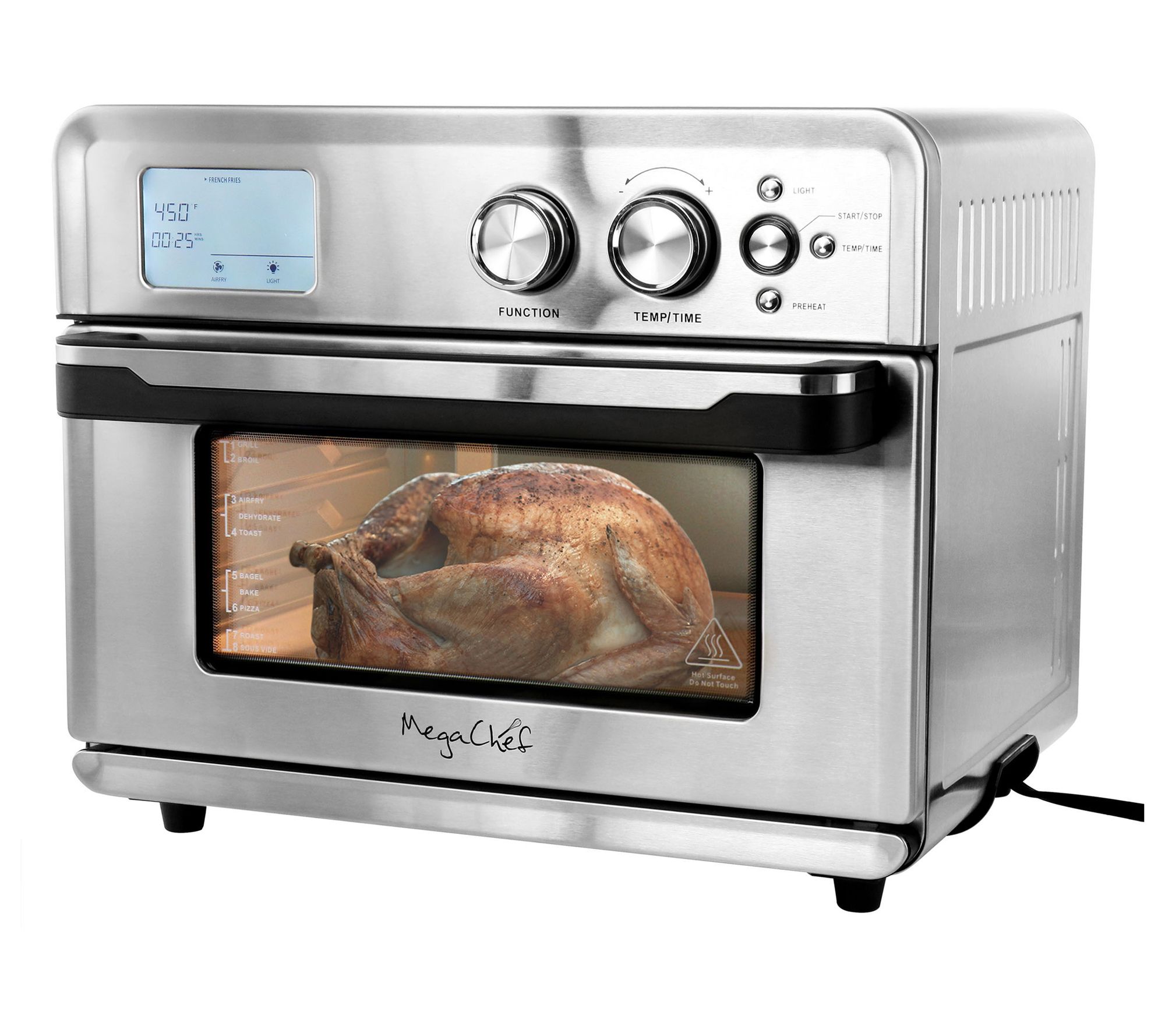 MegaChef Multifunction Air Fryer Toaster Oven w ith 21 Presets