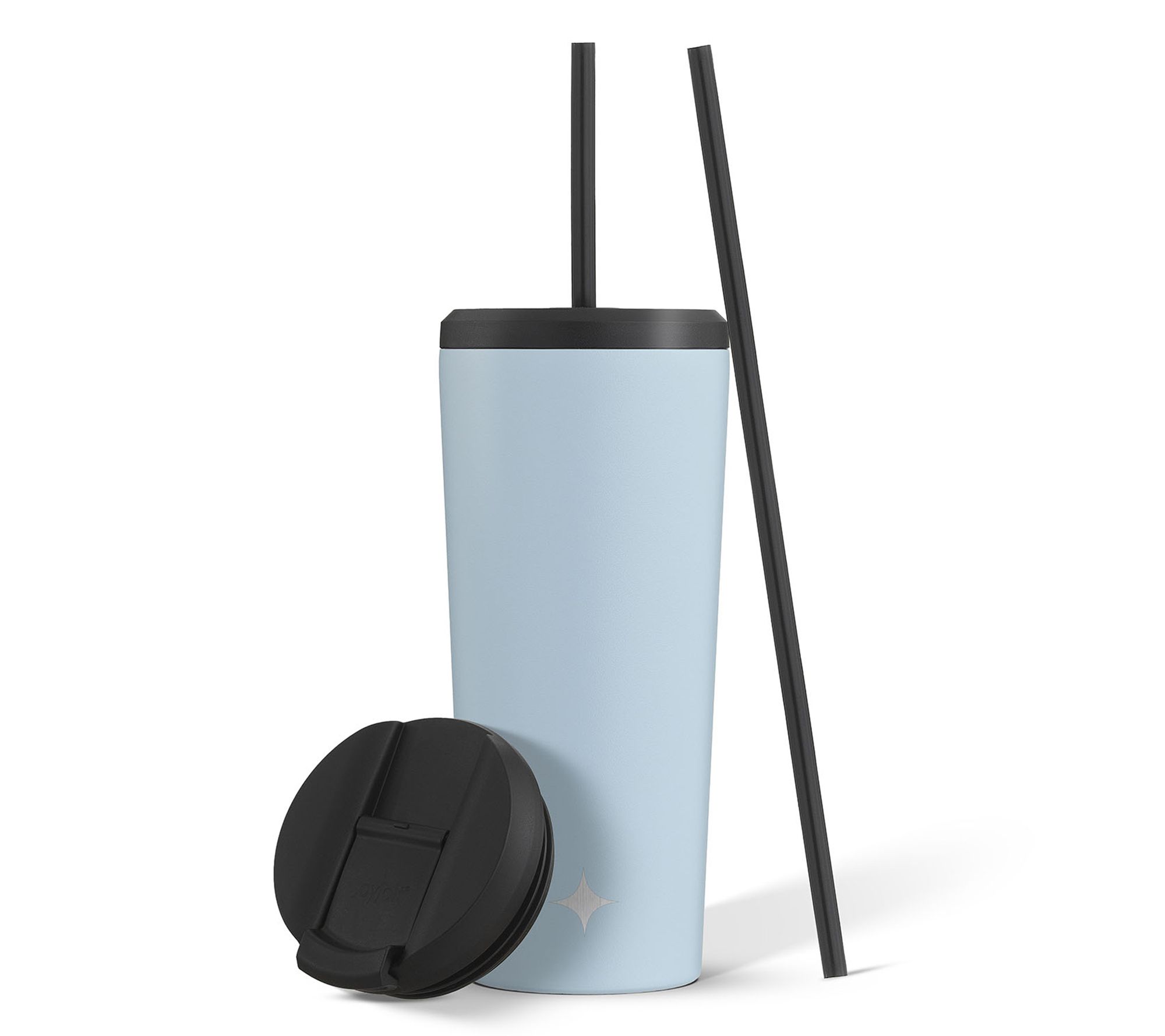 JoyJolt Vacuum Insulated Tumbler with Flip Lidnd Straw