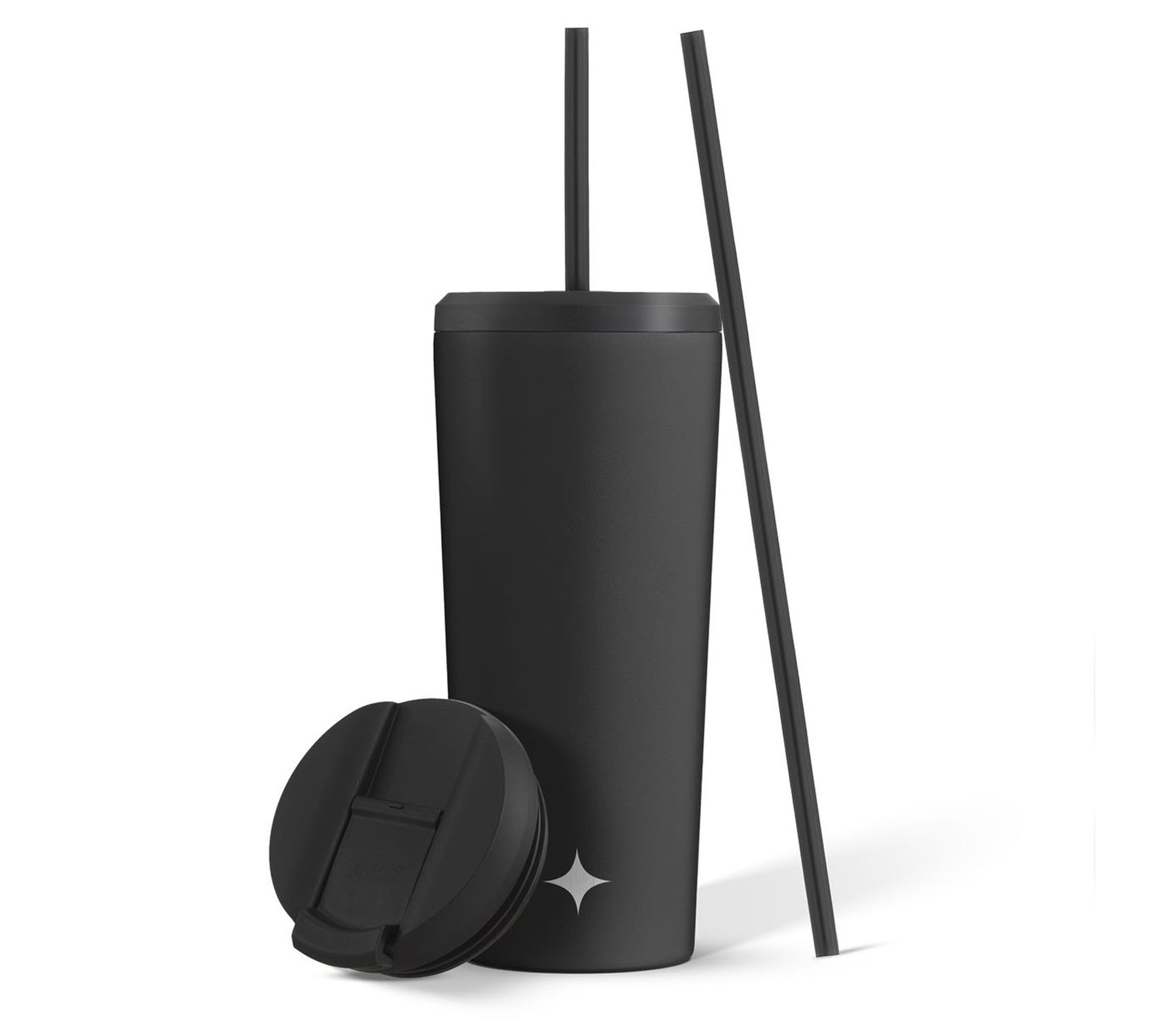 JoyJolt Vacuum Insulated Tumbler with Flip Lidnd Straw