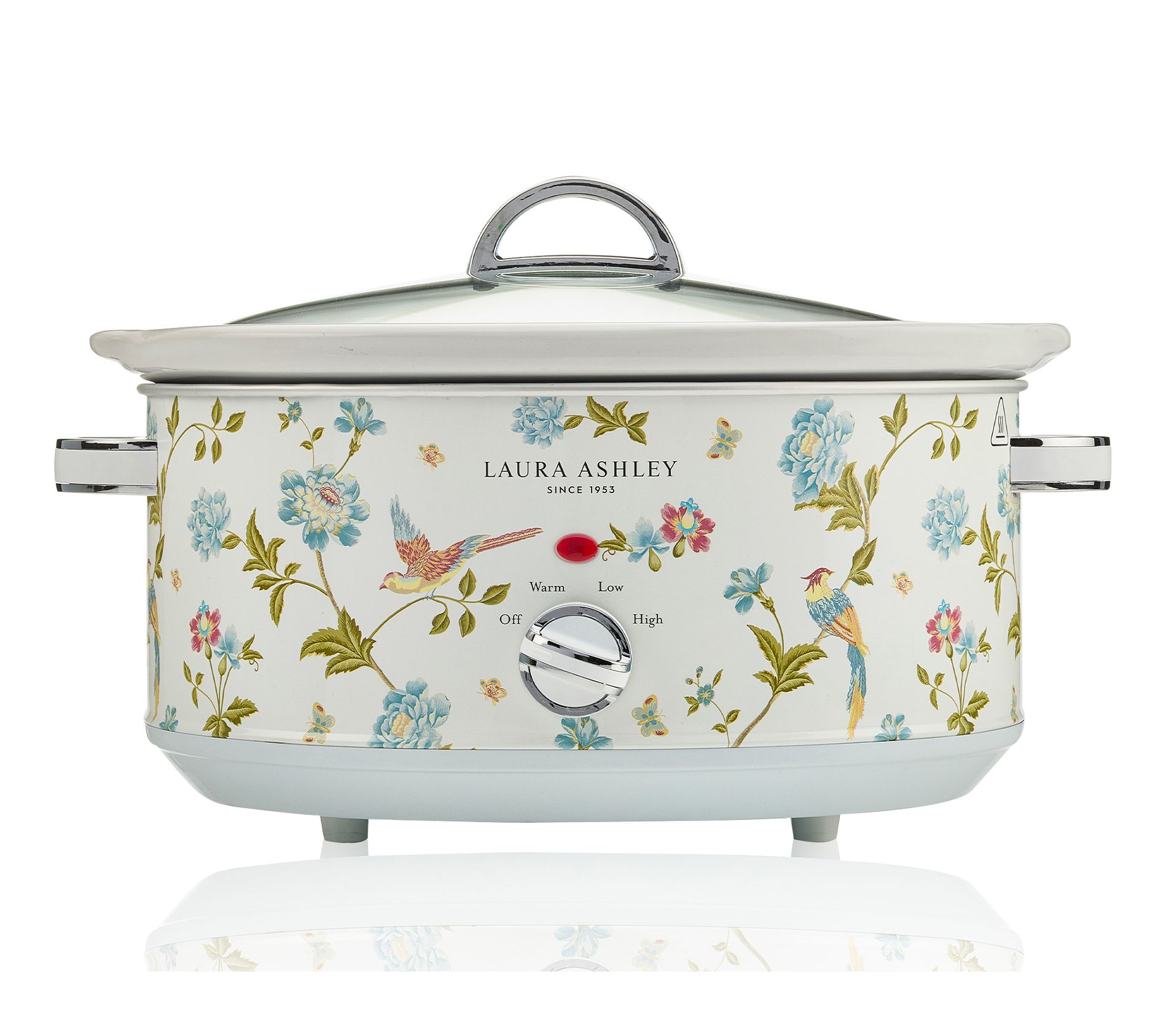 Laura Ashley Stainless Steel 6.5 Qt Slow Cooker