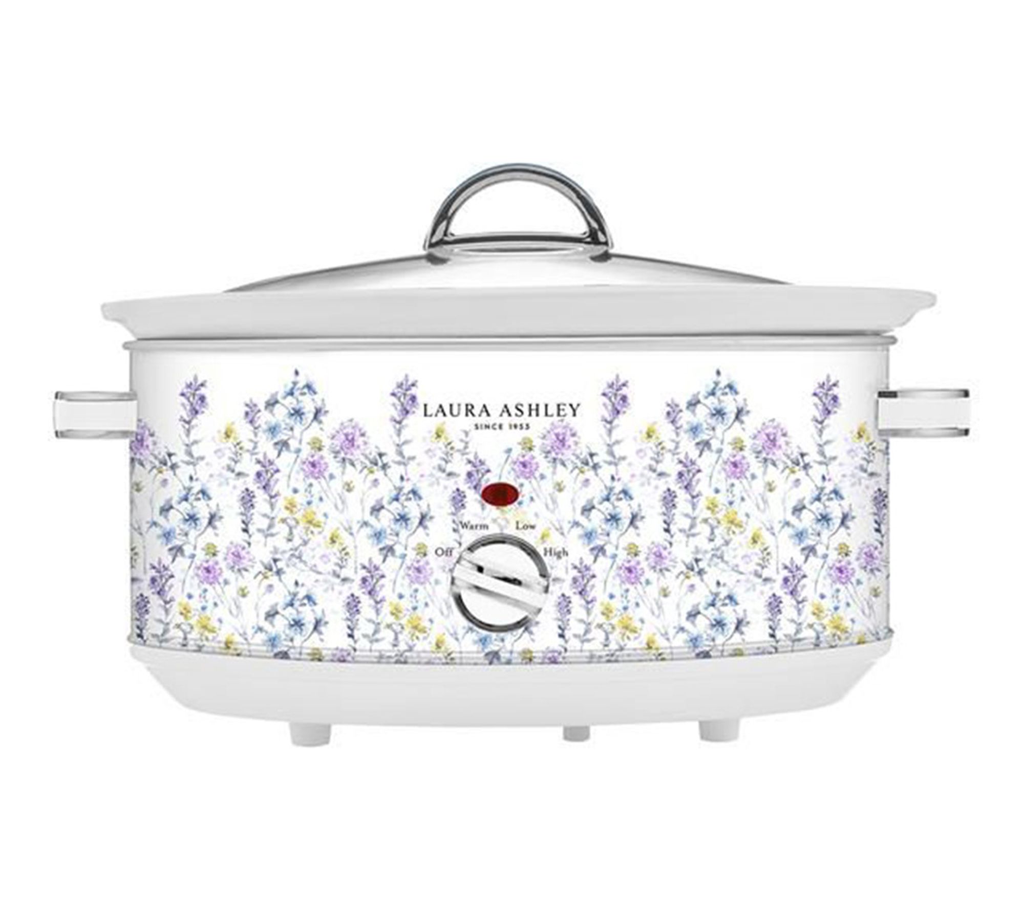 Laura Ashley Stainless Steel 6.5 Qt Slow Cooker