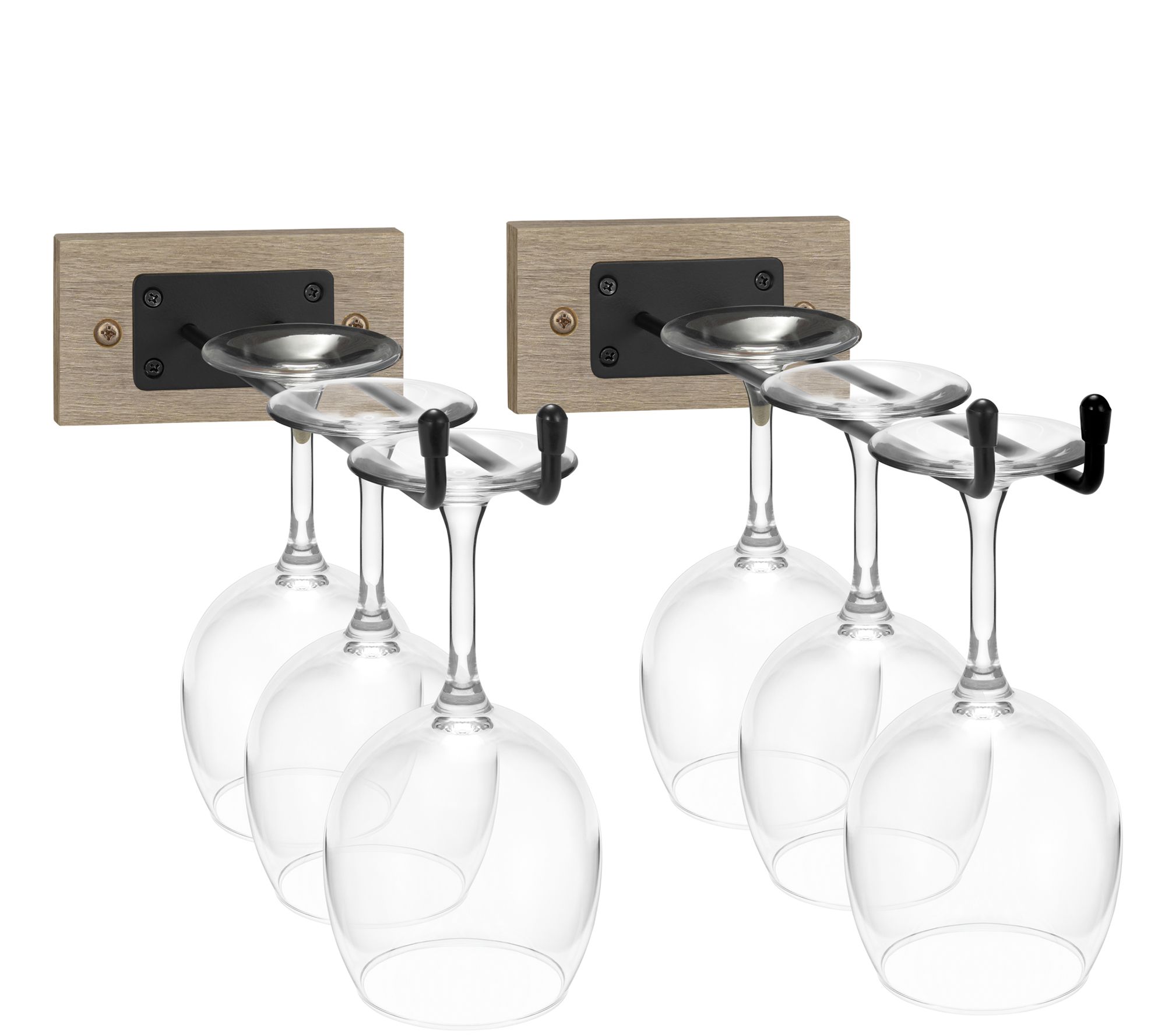 Sorbus Wall Mounted Wine Glass Stemware Rack Set