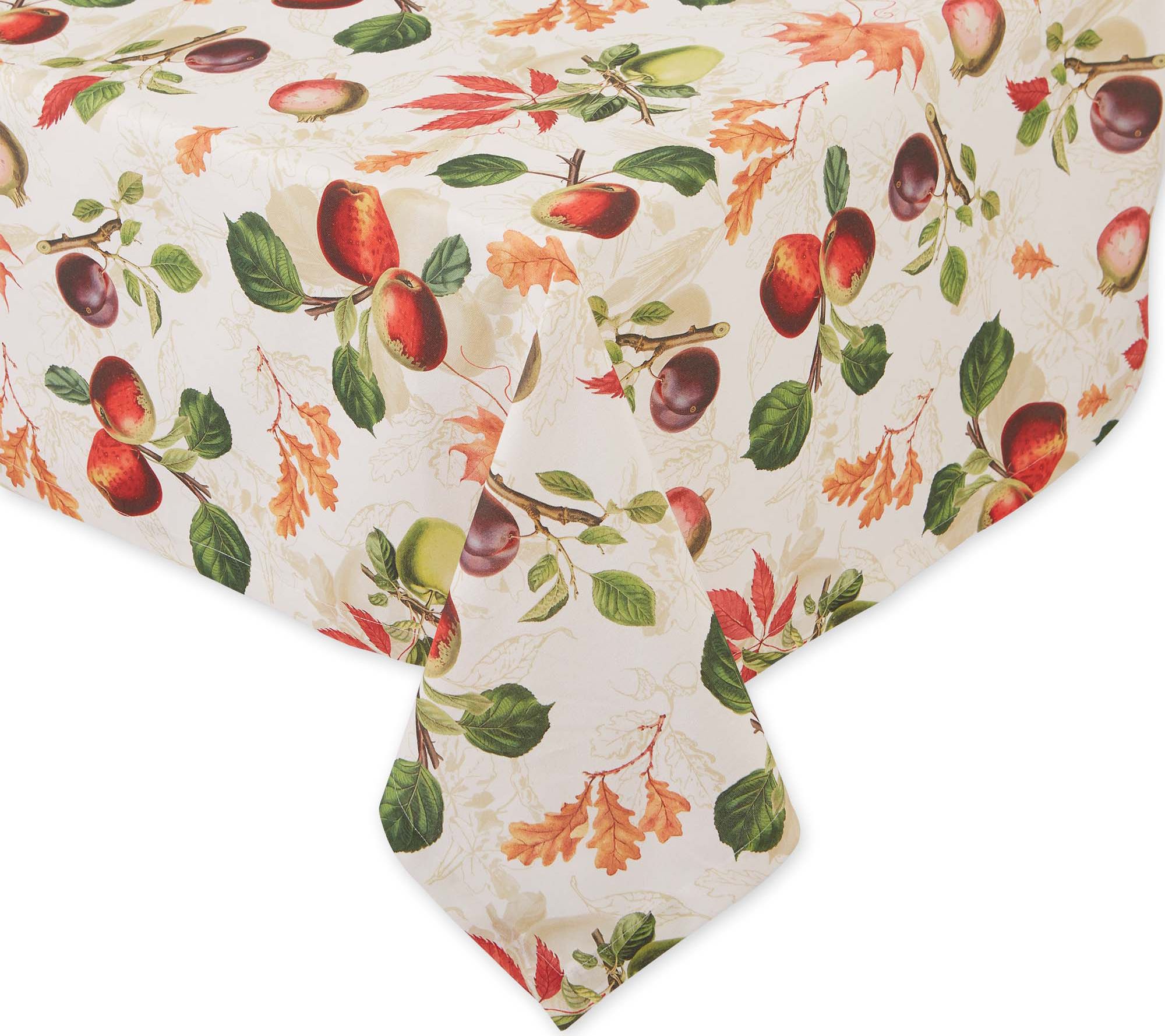 Design Imports Orchard Botanical Printed Tablecloth 52" x 52"
