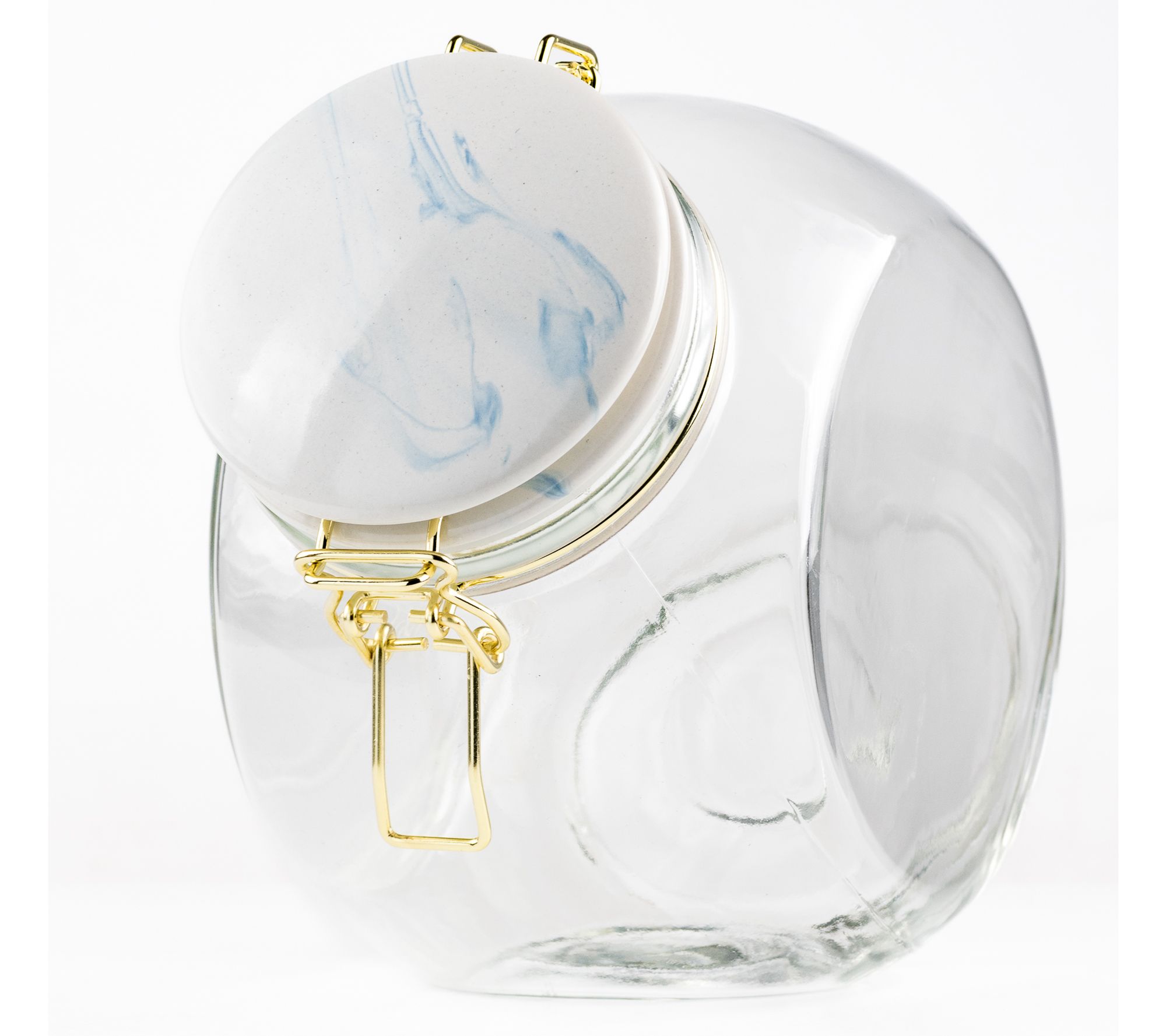  10 Strawberry Street Carrara Glass Large Tilt Canister