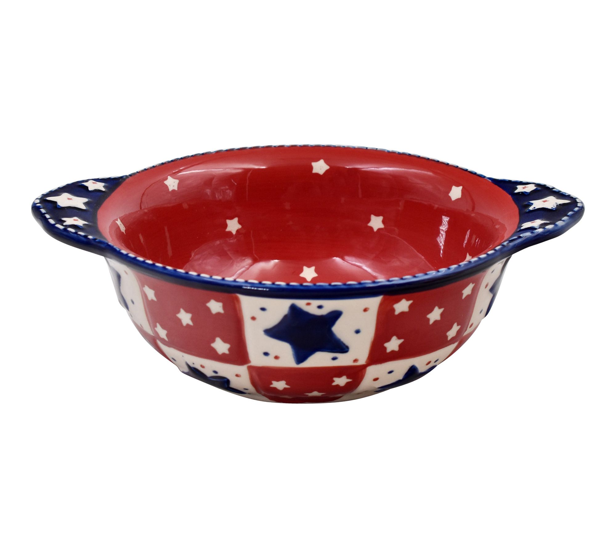 Temp-tations Tara AT HOME Star Stitched 1qt Bowl