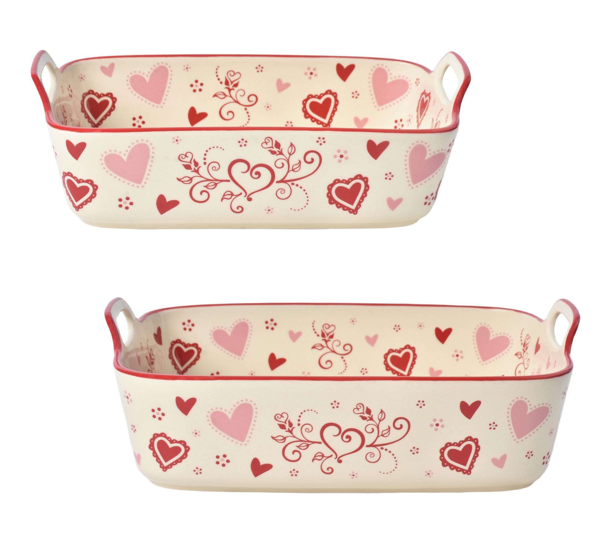 "As Is" Temp-tations Set of (2) 11"x7" & 13"x9" Nesting Bakers