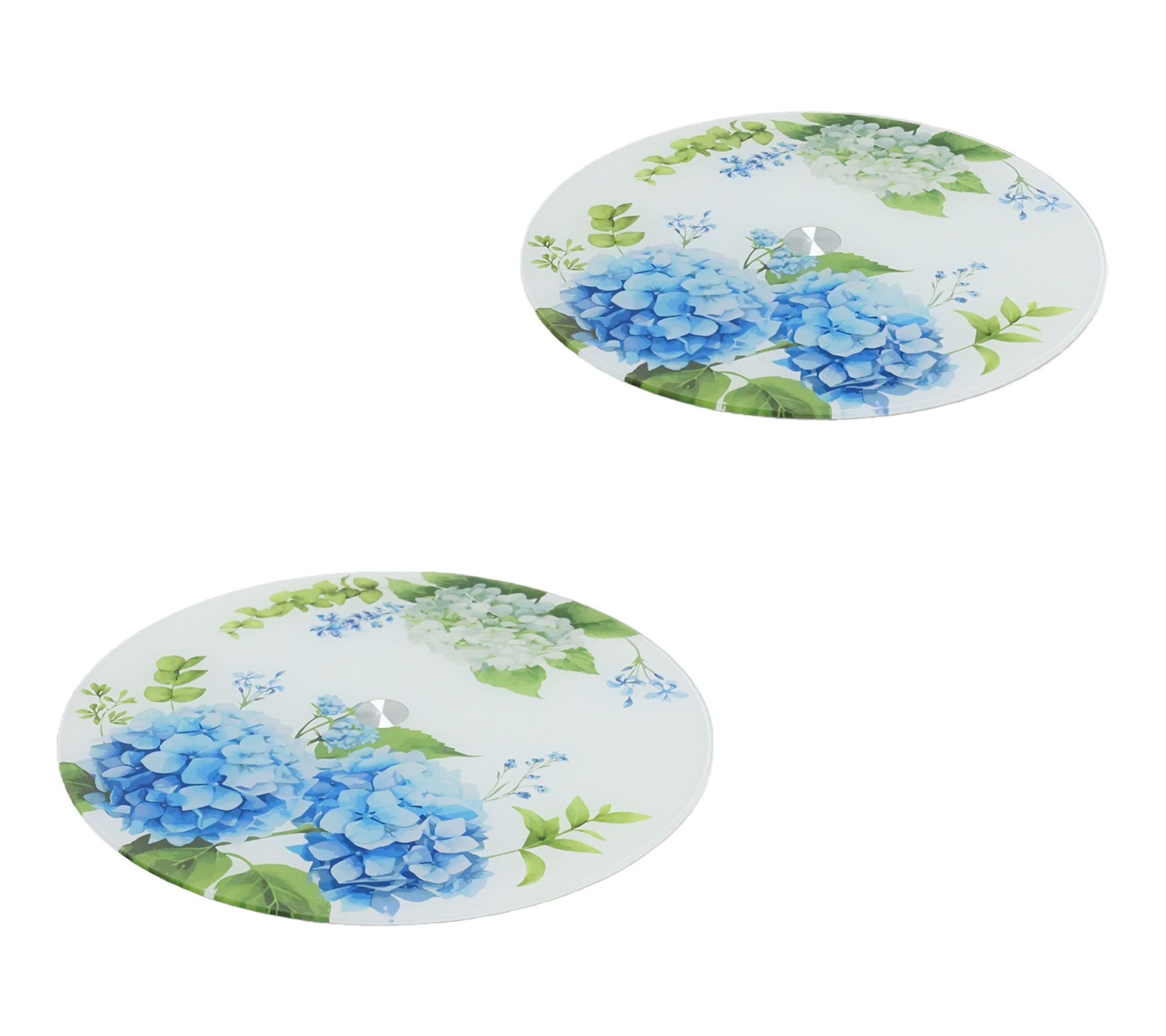 "As Is" Temp-tations Set of (2) 12" & 14" Glass Lazy Susans