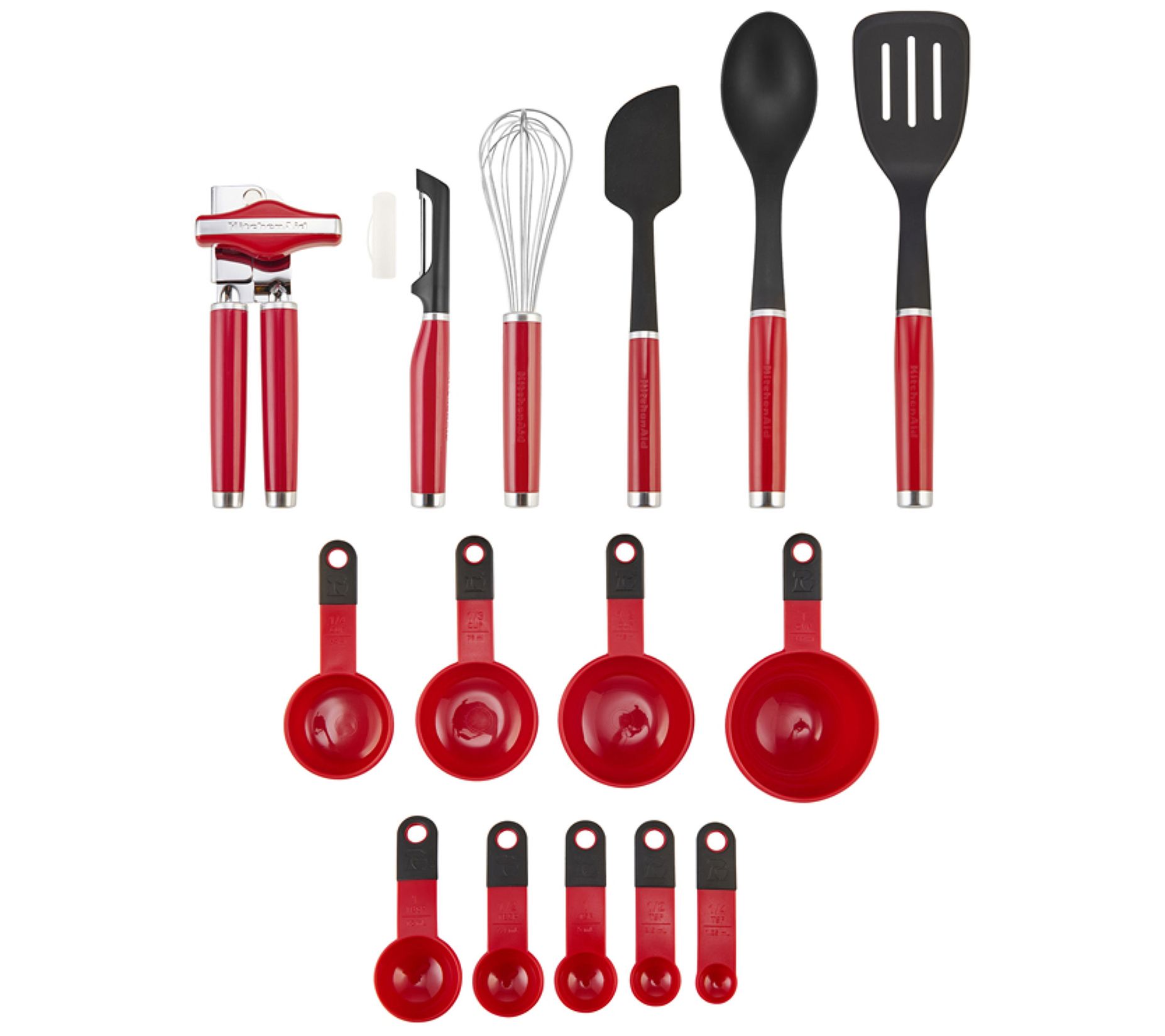 KitchenAid 15-Piece Kitchen Tool & Gadget Set -Red 