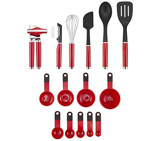 15-Piece Kitchen Tool & Gadget Set -Red - QVC.com