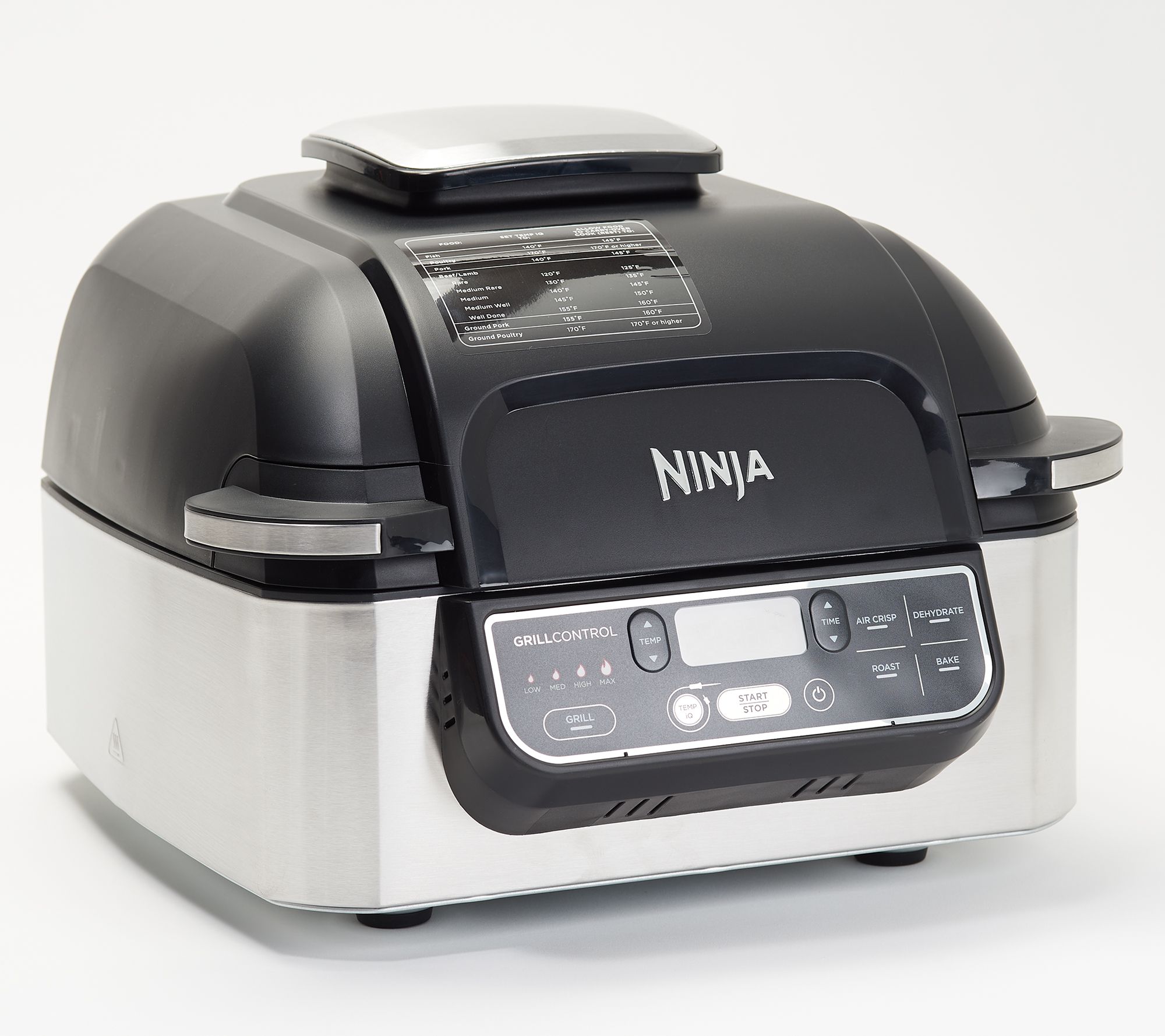 Ninja Foodi Pro 6 Qt Indoor Grill W Air Frying Smart Probe Rack Qvc Com