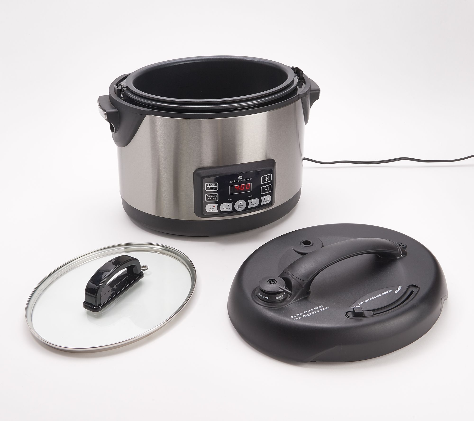 As Is Cook's Essentials 8-qt Electric Oval Pressure Multi- Cooker