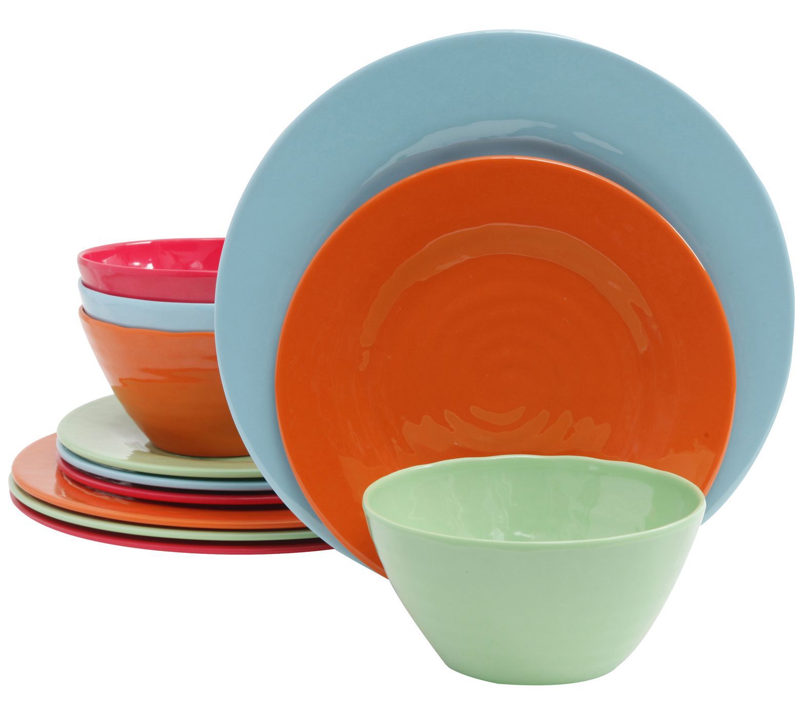 Gibson Brist 12 Piece Melamine Dinnerware Set