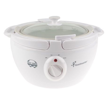 Toastmaster 4-Quart Digital Slow Cooker with Locking Lid, Red