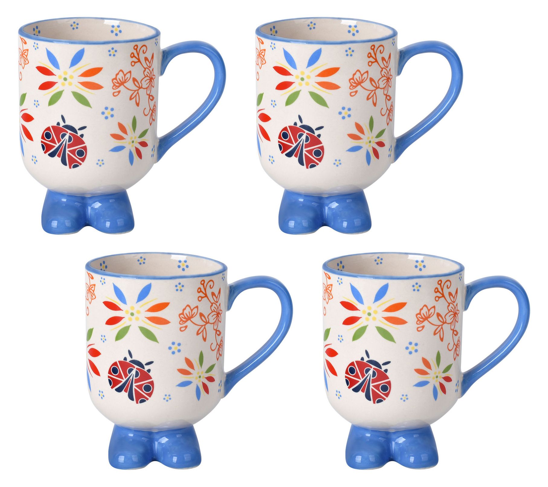 Temp-tations Seasonal Set of (4) 20-oz Footed Mugs