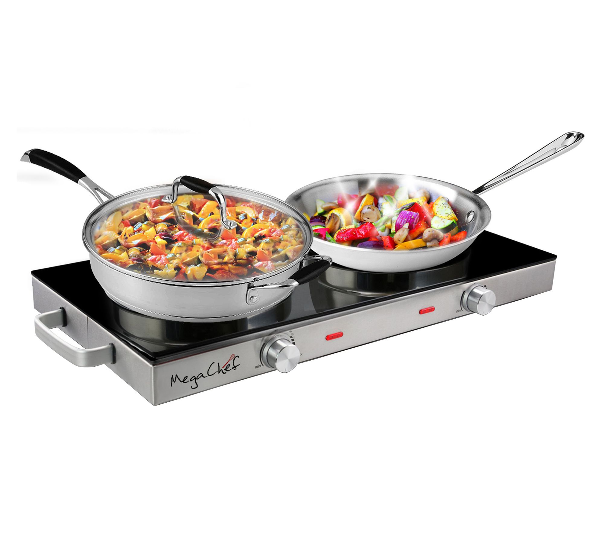 MegaChef Ceramic Infrared Double Electric Cooktop