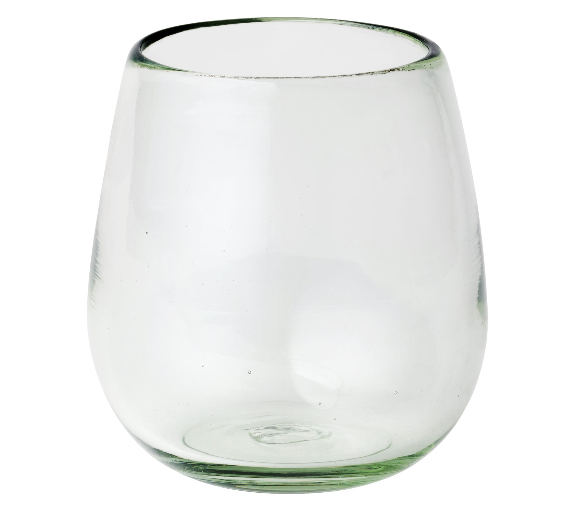 10 Strawberry Street Clear Mexican Glass, Stemless Wine