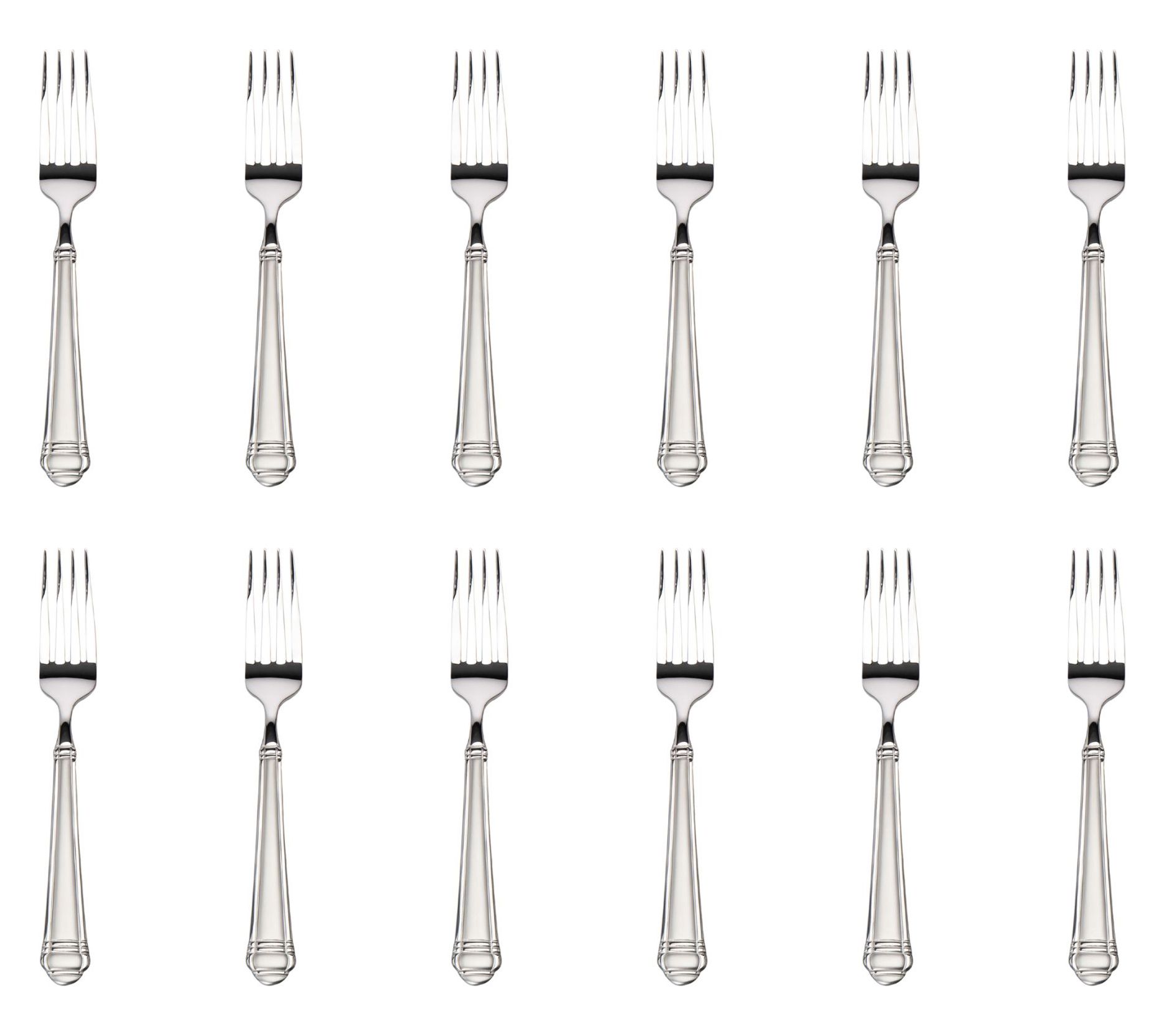 Godinger Set of 12 Crete Sandblast 18/0 SS Salad Forks