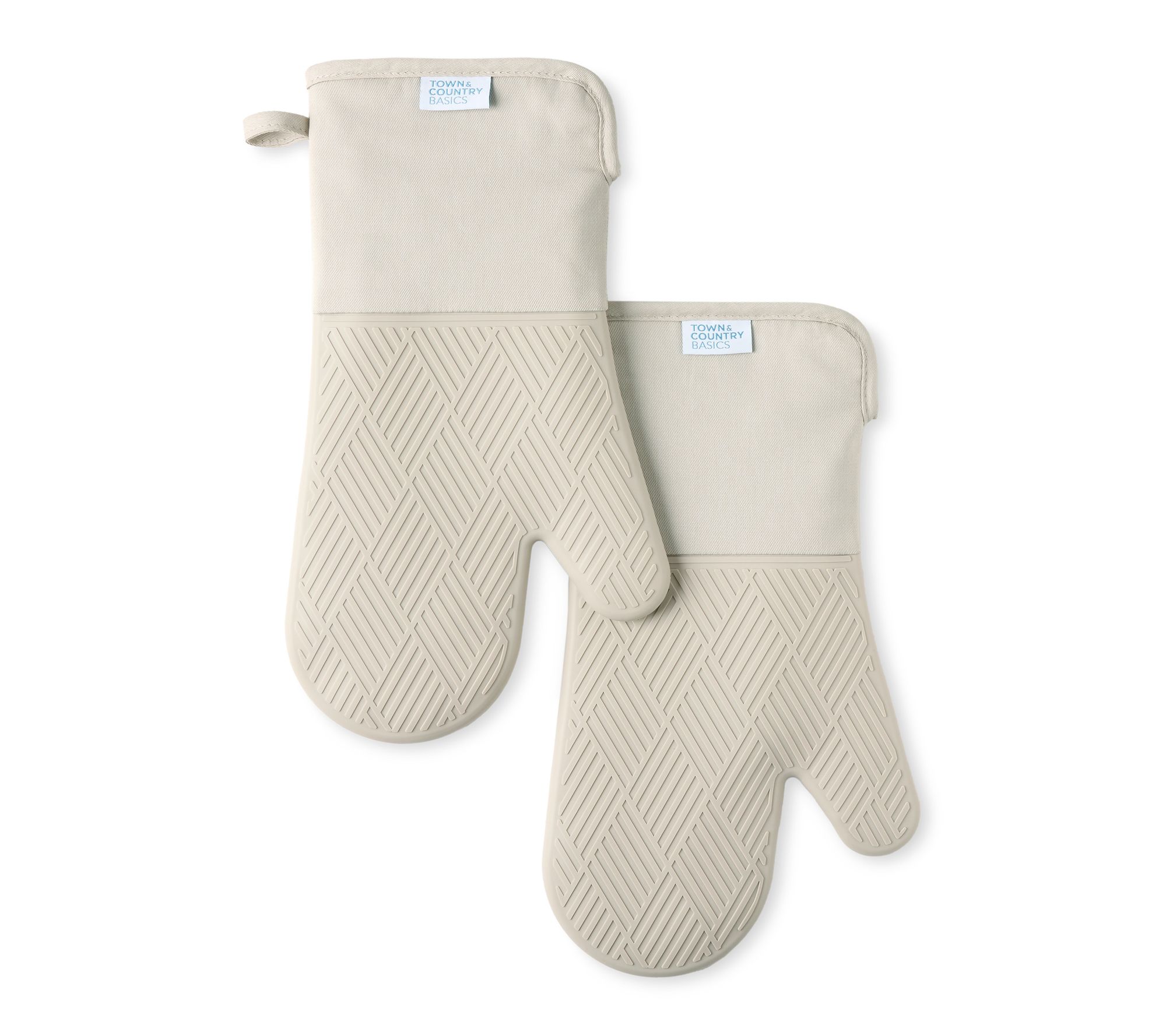 Town & Country Basics Basketweave Oven Mitts 2-Pack Set