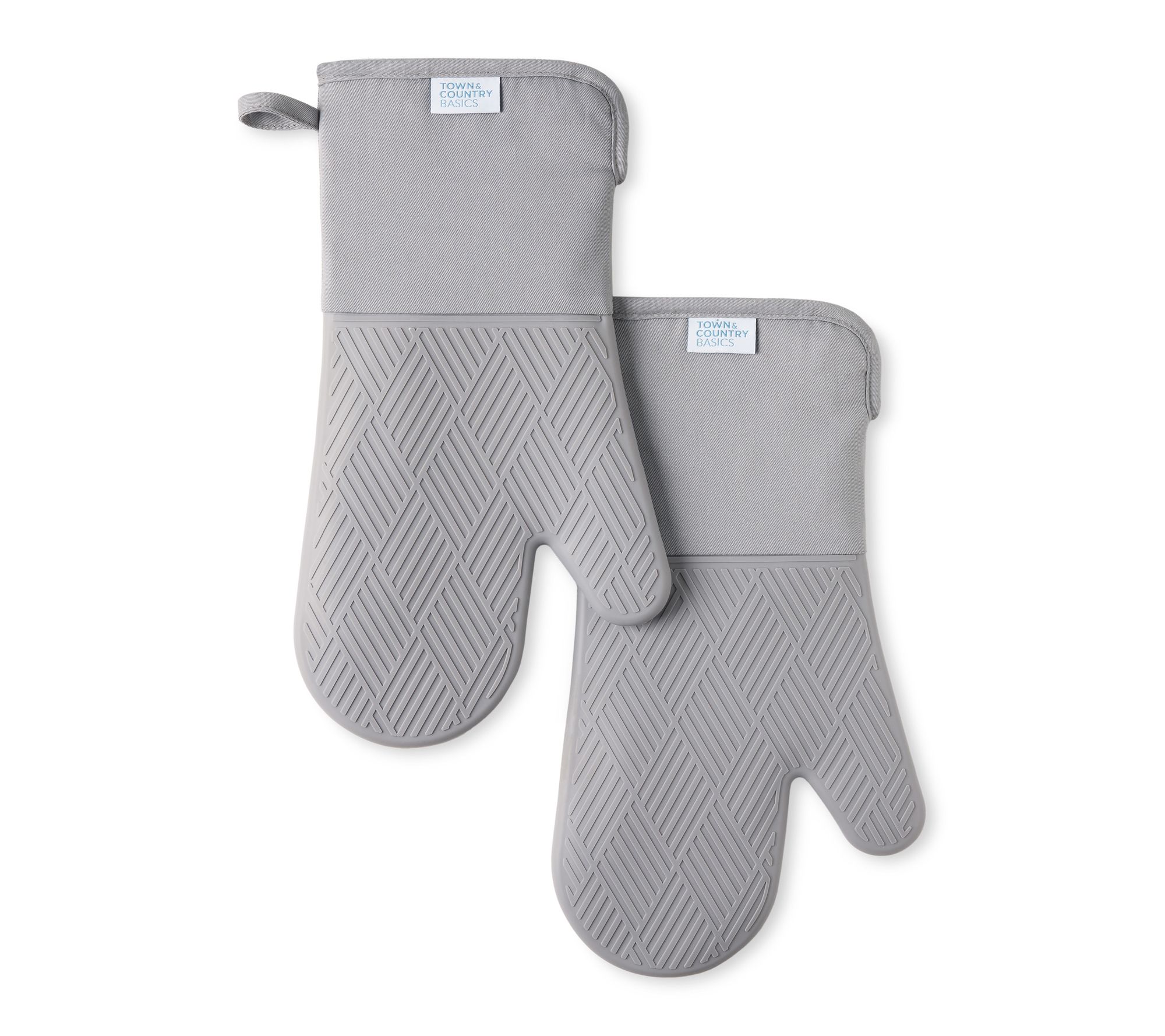 Town & Country Basics Basketweave Oven Mitts 2-Pack Set