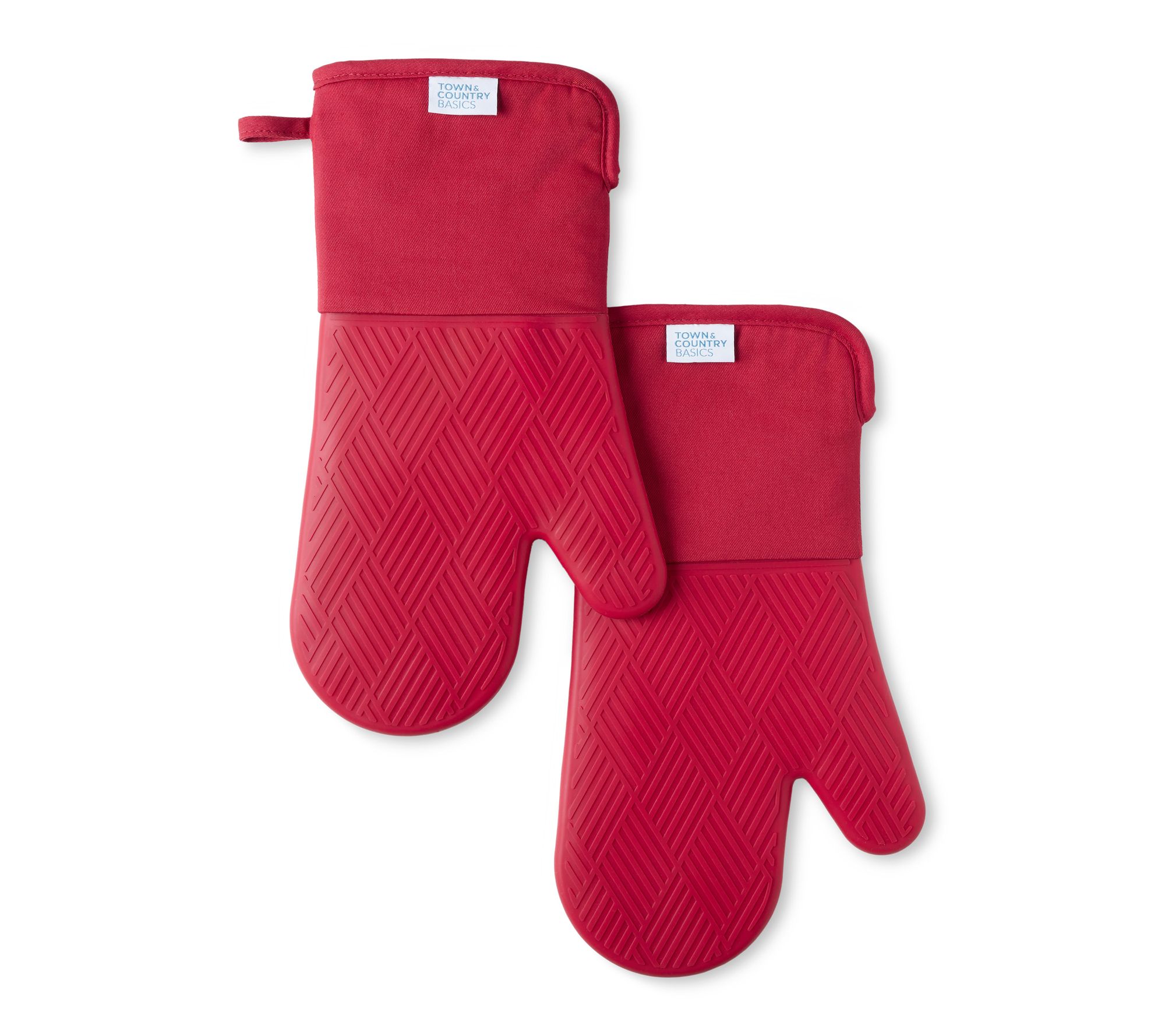 Town & Country Basics Basketweave Oven Mitts 2-Pack Set