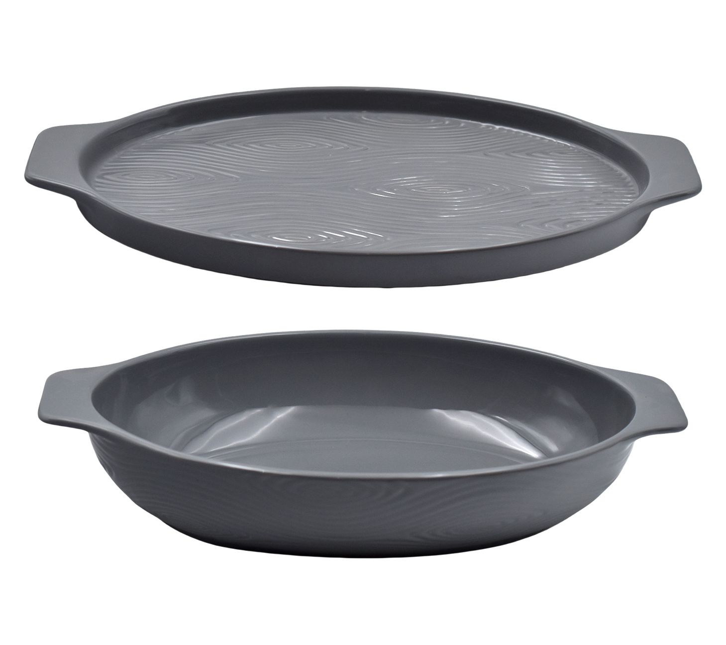 "As Is" Temp-tations Woodland 3-qt Shallow Casserole w/Lid