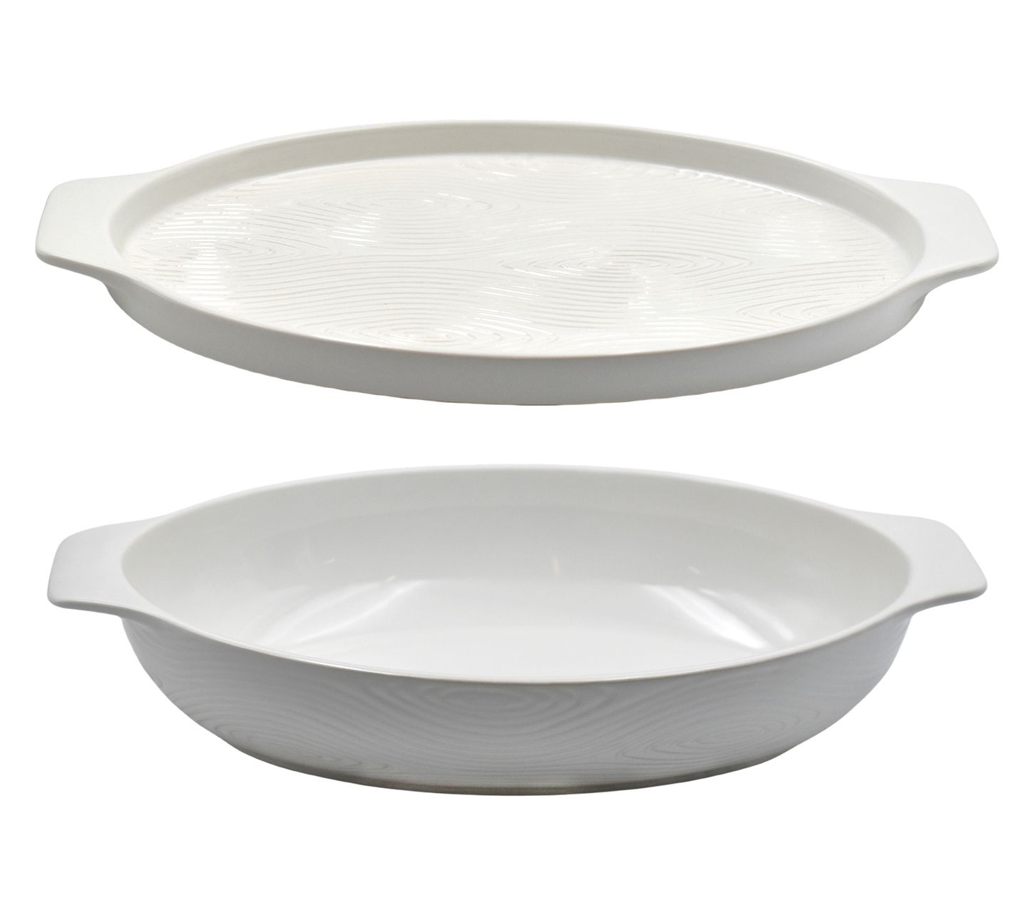 "As Is" Temp-tations Woodland 3-qt Shallow Casserole w/Lid