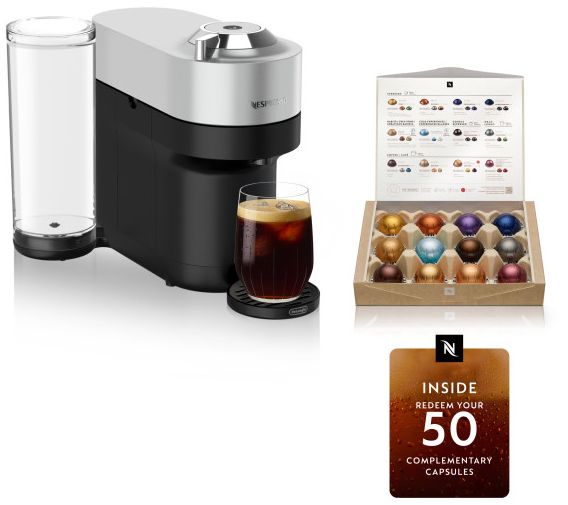 Nespresso Vertuo Pop+ Deluxe Coffee & Espresso Maker with Voucher