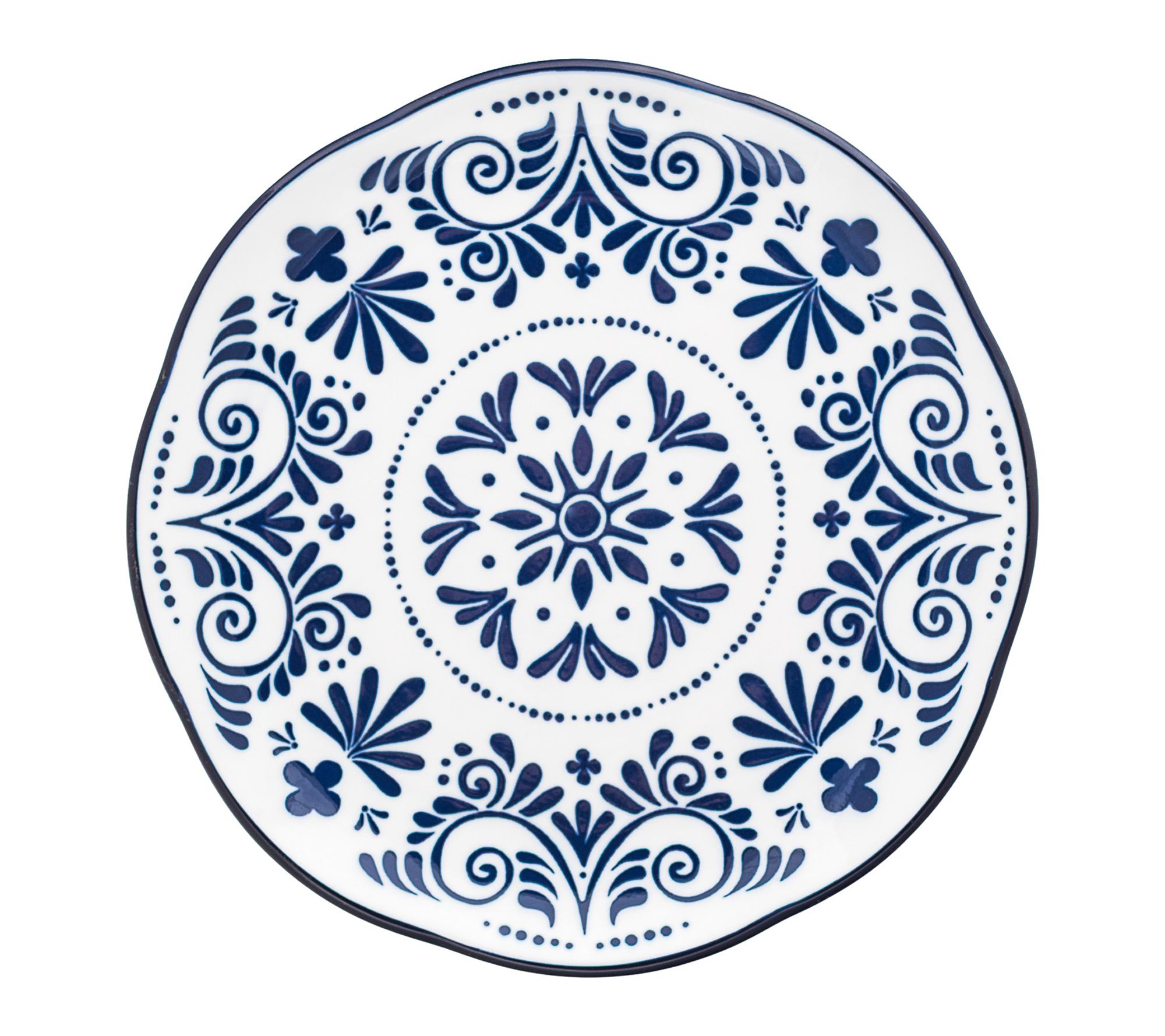 10 Strawberry Street Set of 6 Talavera Salad/De ssert Plates