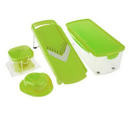 Genius Nicer Dicer Fruit & Veg 5 Piece Food Slicer - QVC UK