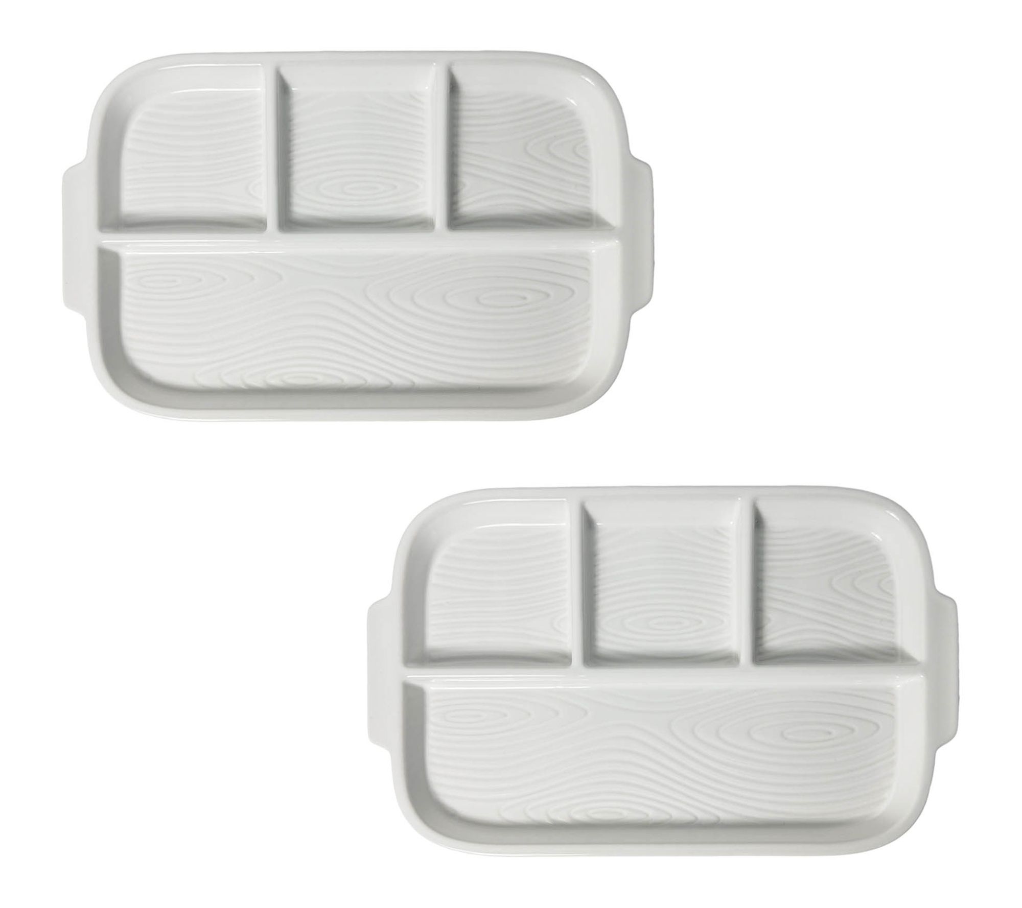 Temp-tations Set of 2 Divided Dinner Trays