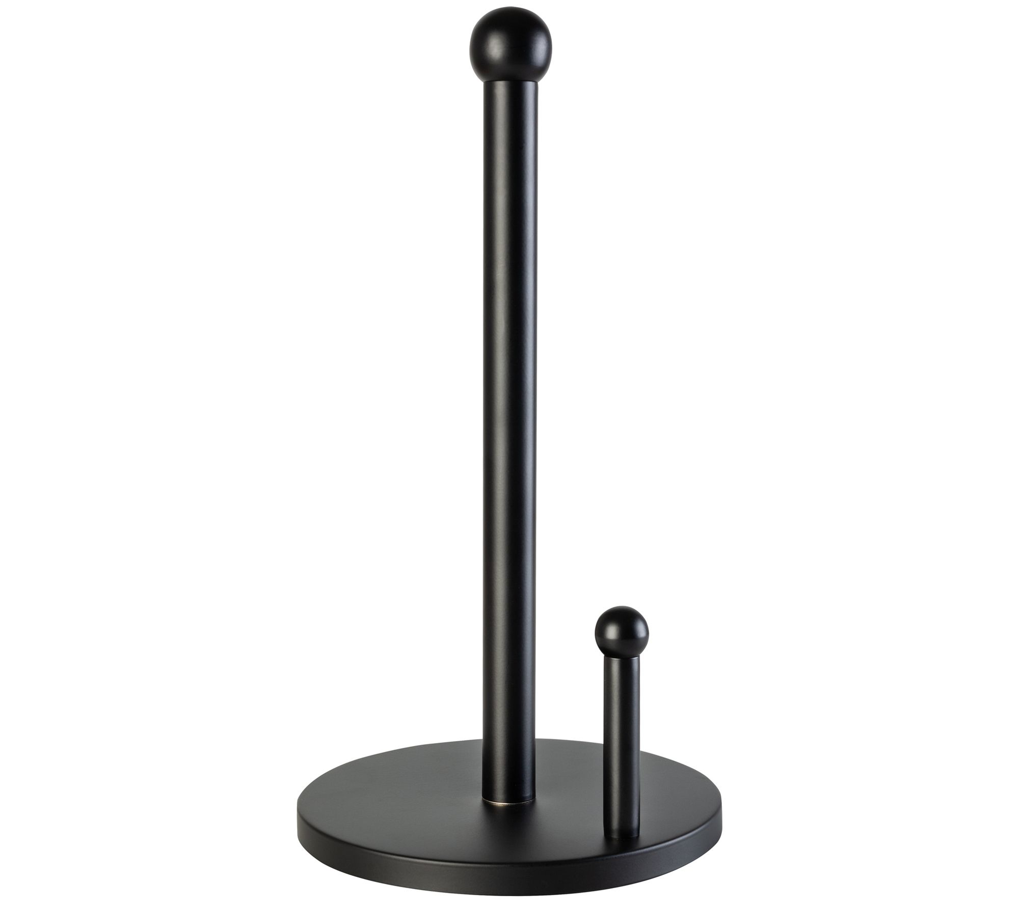 Home Basics Double Wire Free Standing Paper Towel Holder, Black