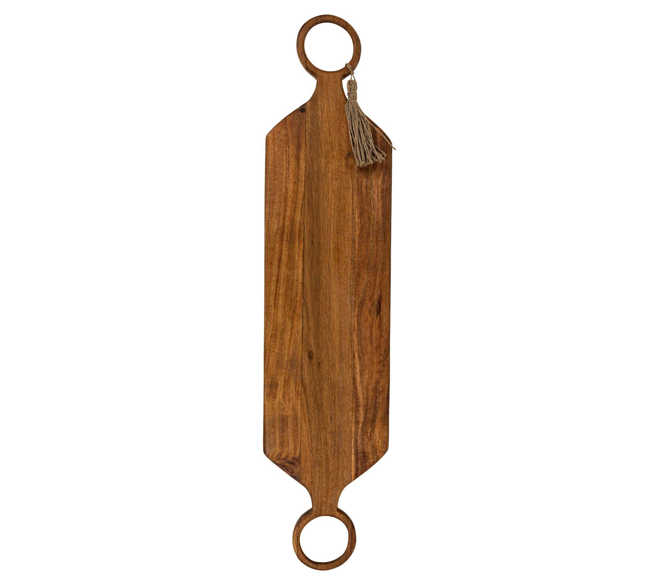 Foreside Home & Garden O-Handle Acacia Wood Serving Board