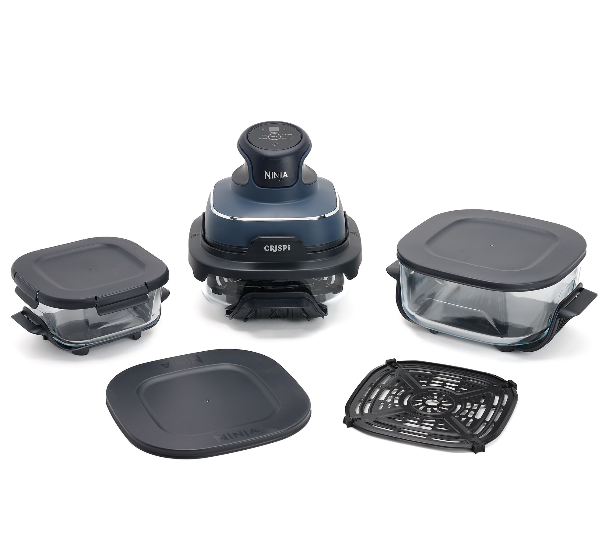 Ninja Crispi 4-in-1 Portable Glass Air Fryer Cooking System w/3 Containers