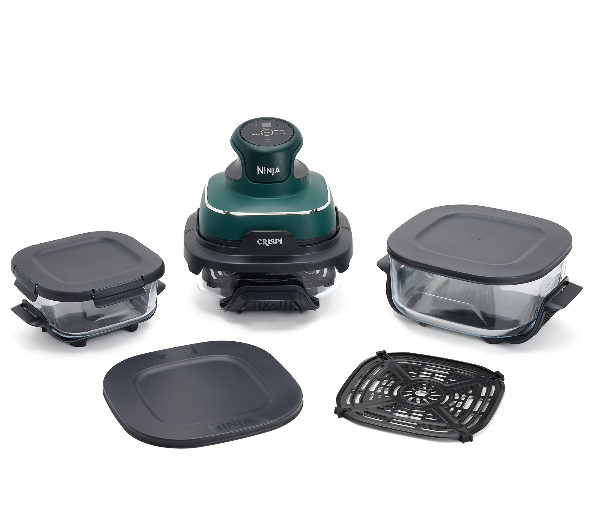 Ninja Crispi 4-in-1 Portable Glass Air Fryer Cooking System w/3 Containers