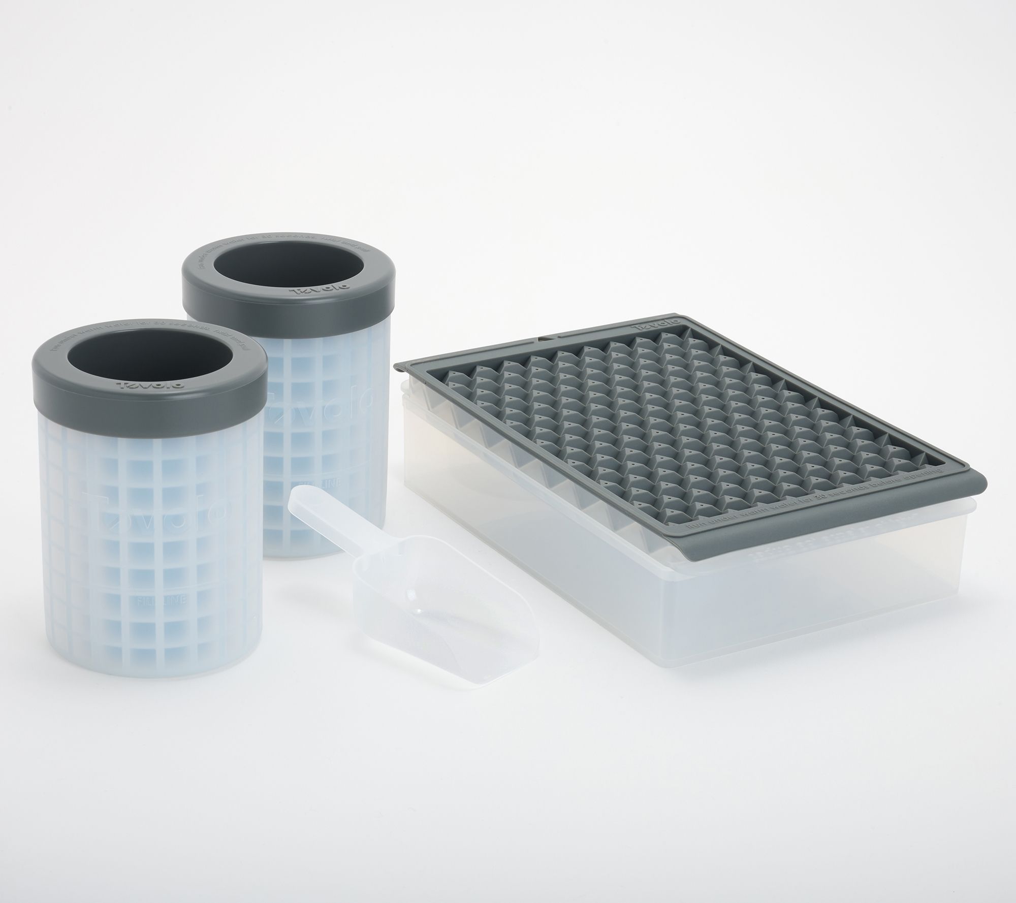 Tovolo Mini Silicone Ice Cube Tray w/ Storage Bins & Ice Cups