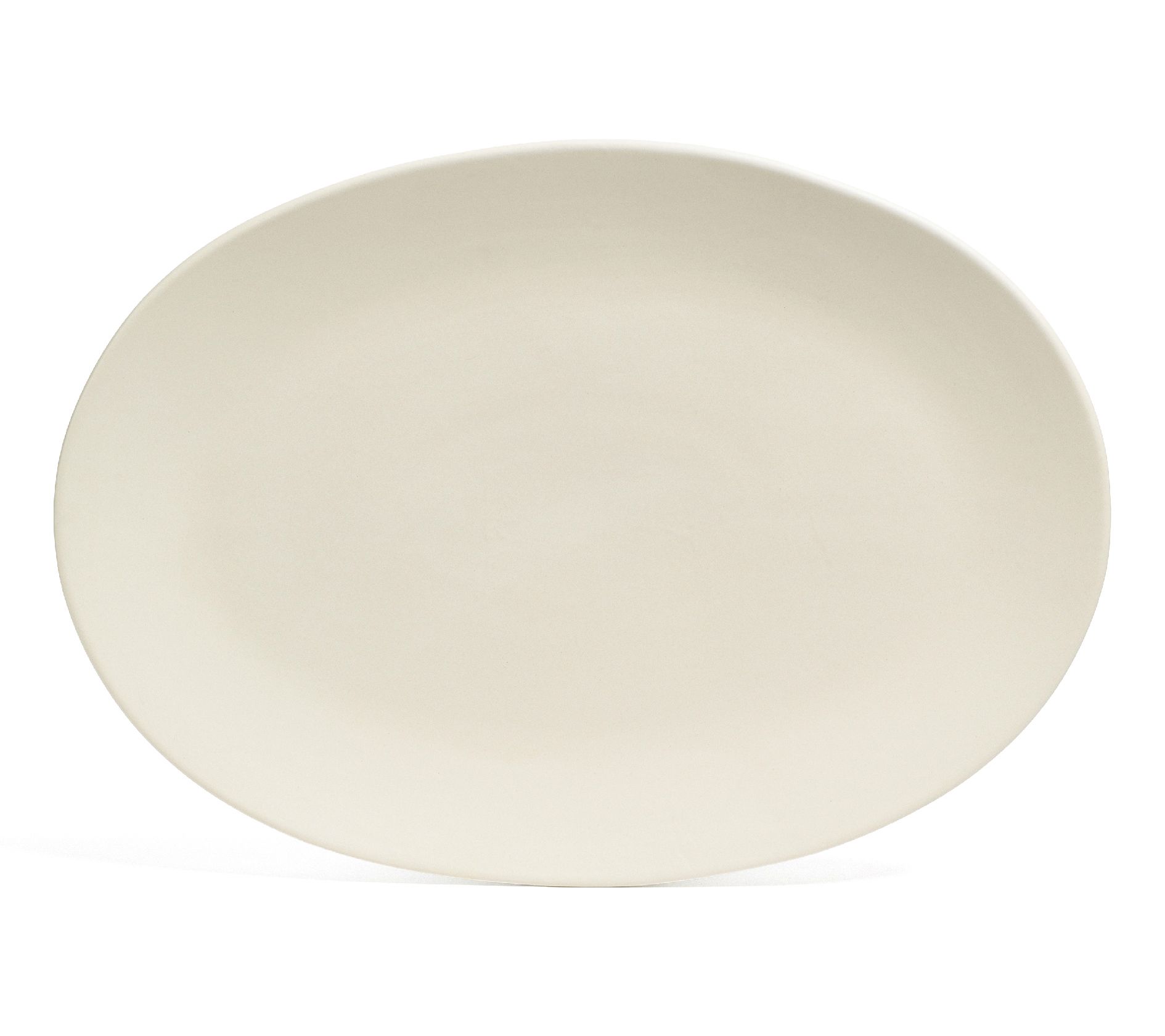 over&back Coupe Semi Matte Stoneware Oval Serving Platter