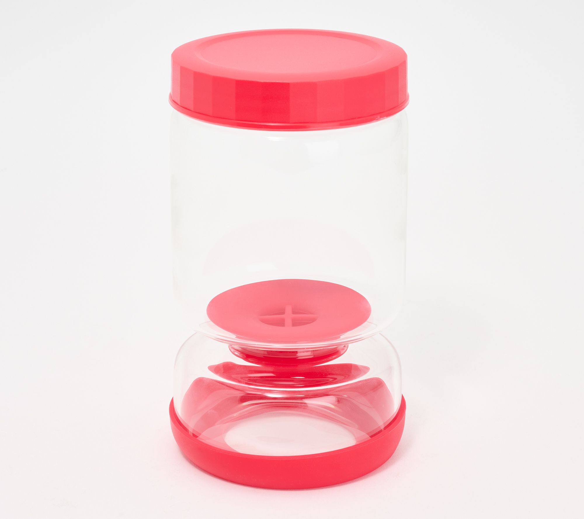 "As Is" EZEE Flip Glass Hourglass Pickel & Olive Storage Jar